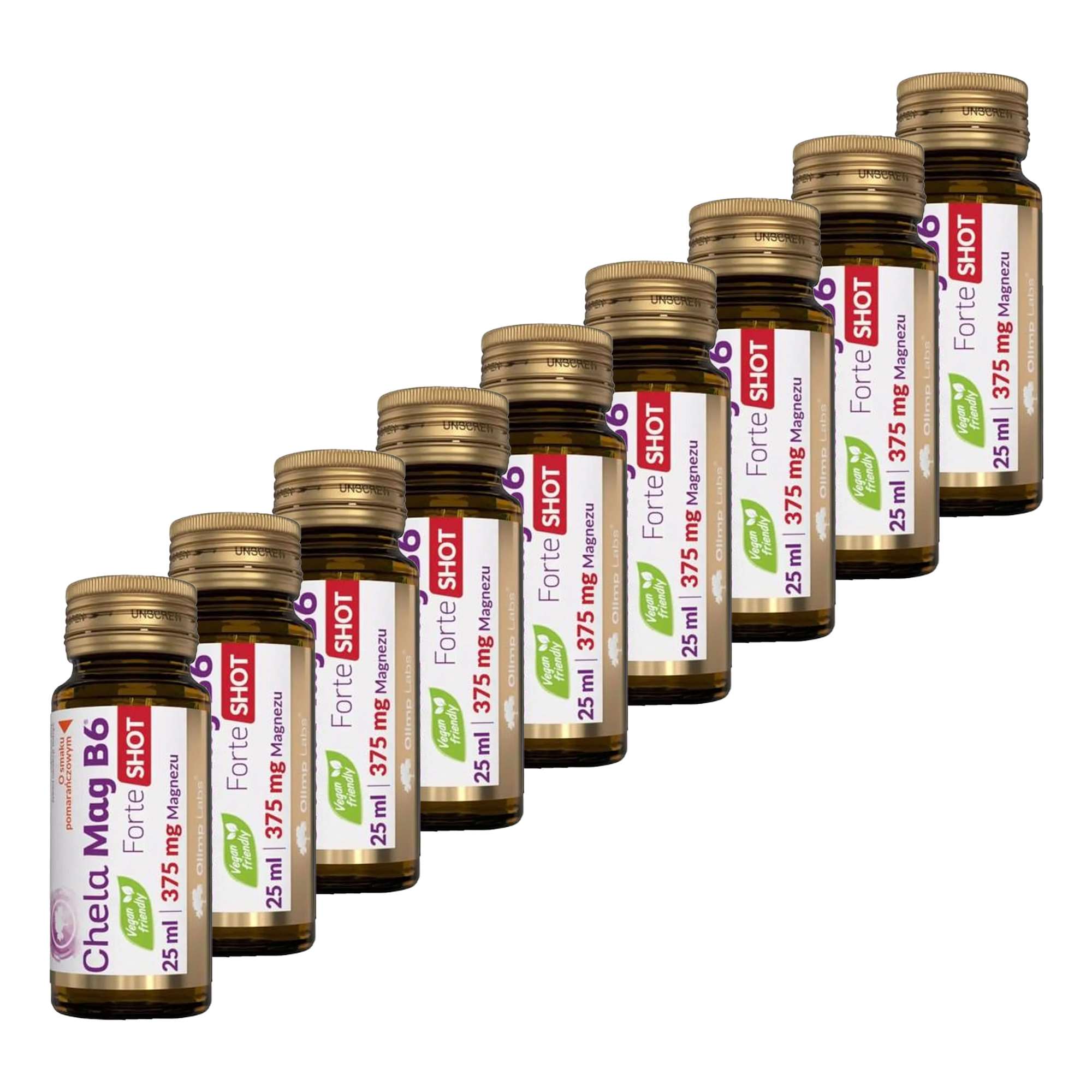 Olimp, Chela-Mag B6 Forte, Shot smak pomarańczowy, ampułka szklana, 9 x 25 ml zdjęcie