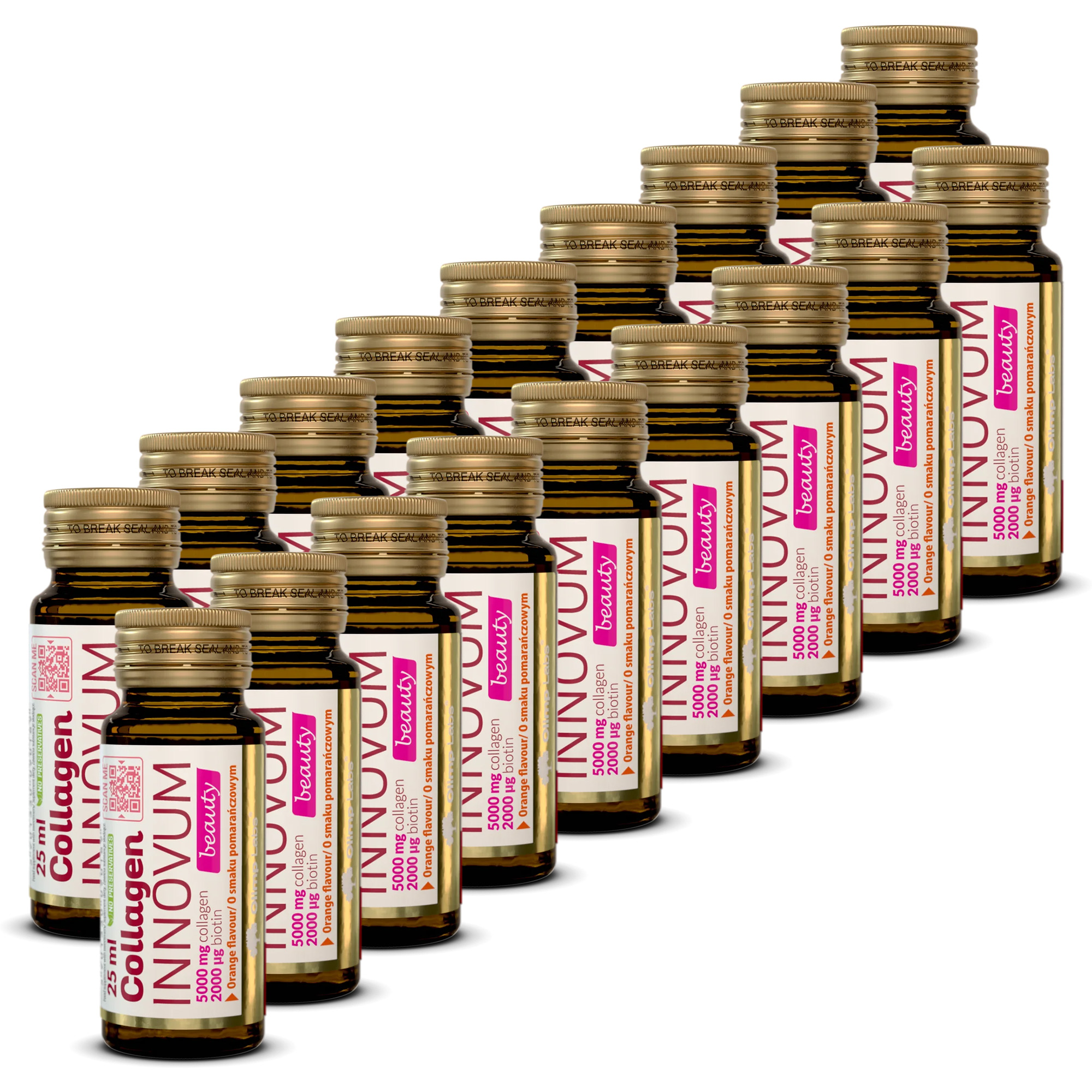 Olimp Collagen Innovum Beauty o smaku pomarańczowym ampułka szklana 25 ml