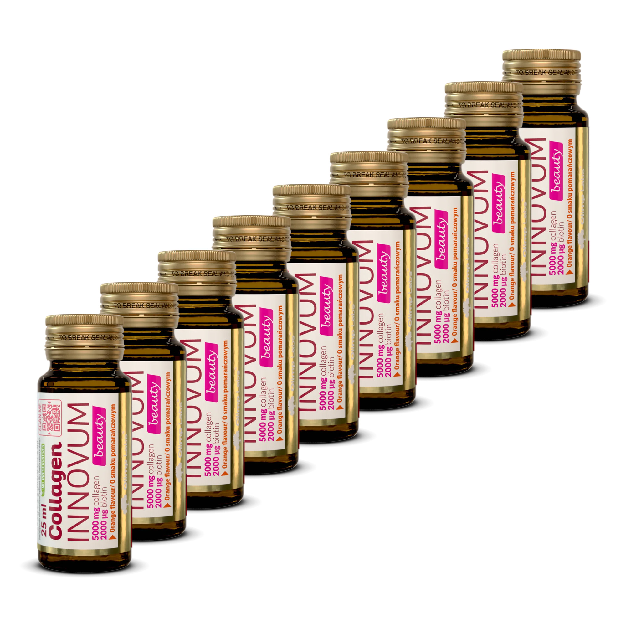 Olimp, Collagen Innovum Beauty o smaku pomarańczowym ampułka szklana, 9 x 25 ml zdjęcie