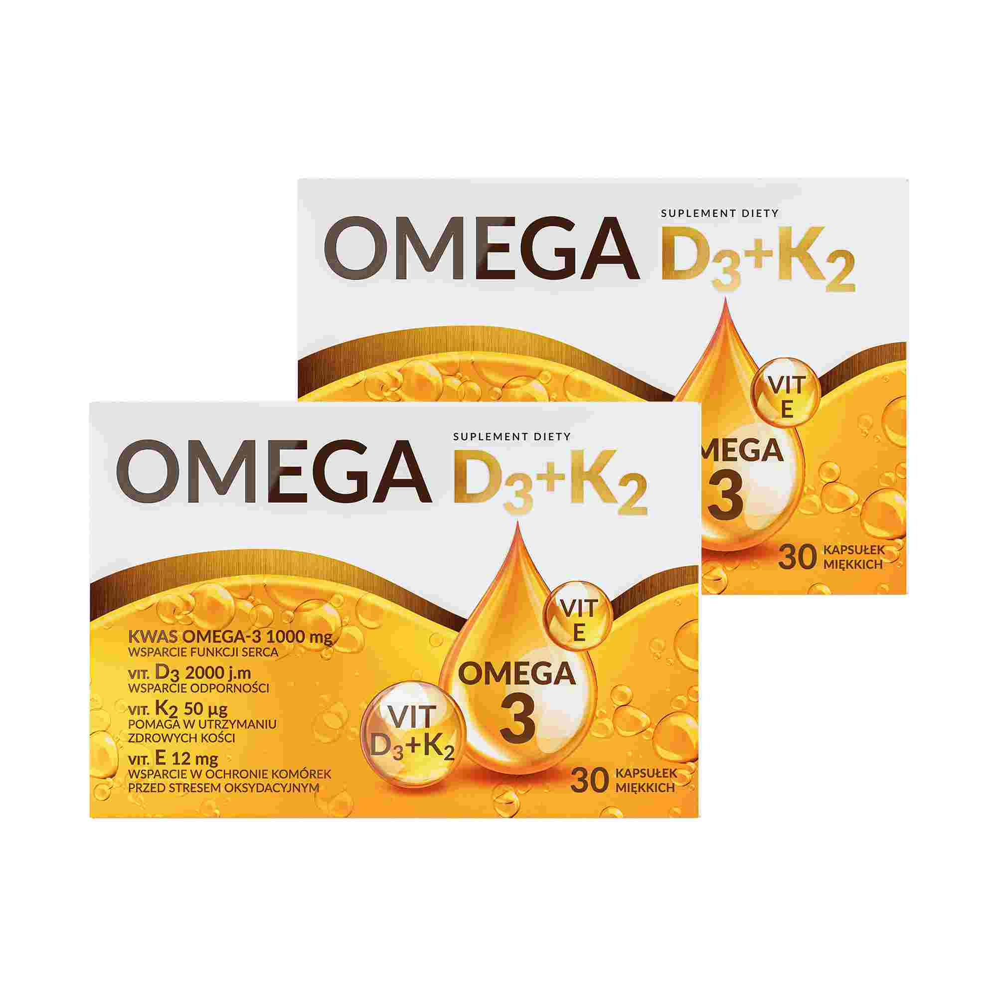 Omega D3+K2, kapsułki, 2 x 30 sztuk zdjęcie
