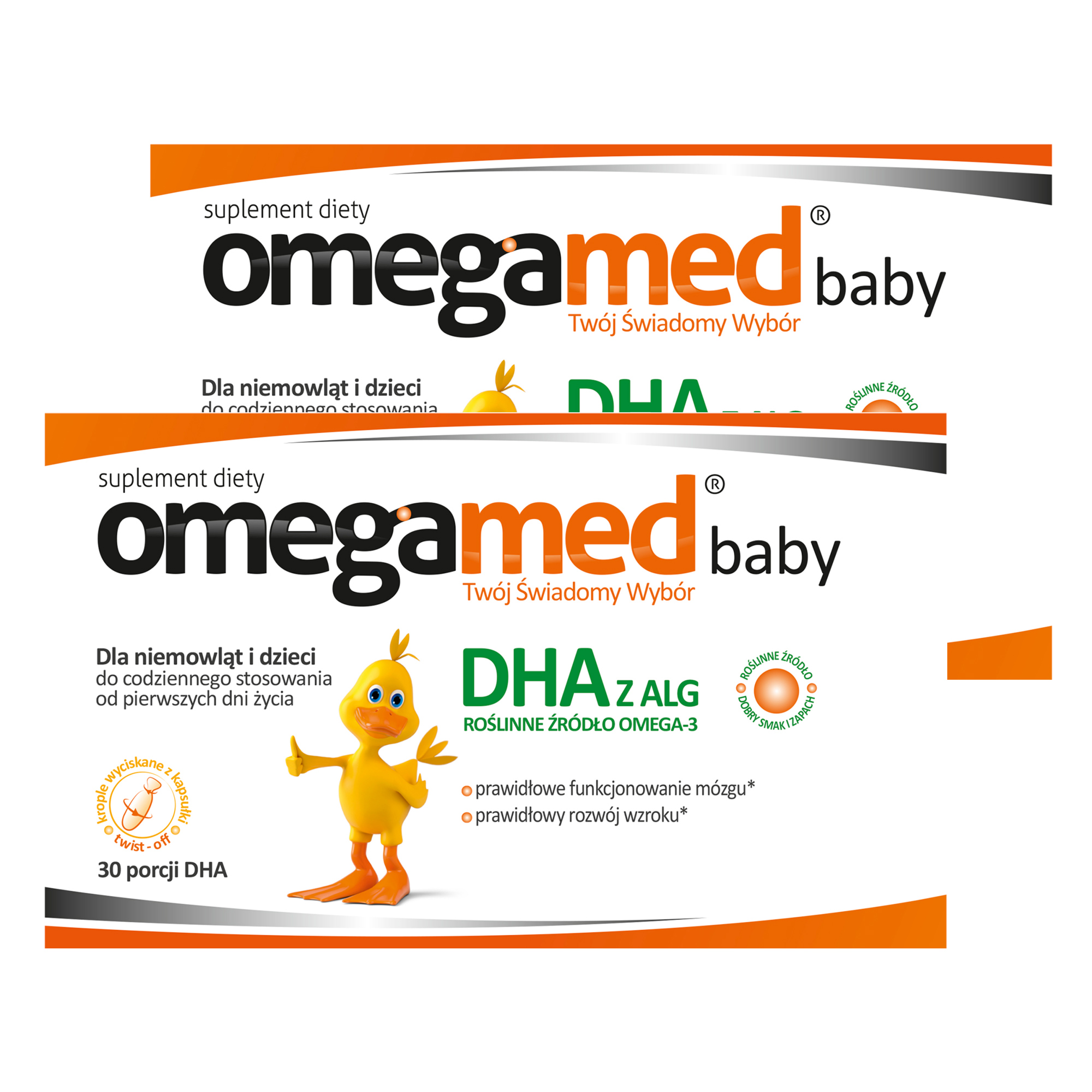 Omegamed Baby DHA, od urodzenia, kapsułki twist-off, 2 x 30 sztuk zdjęcie