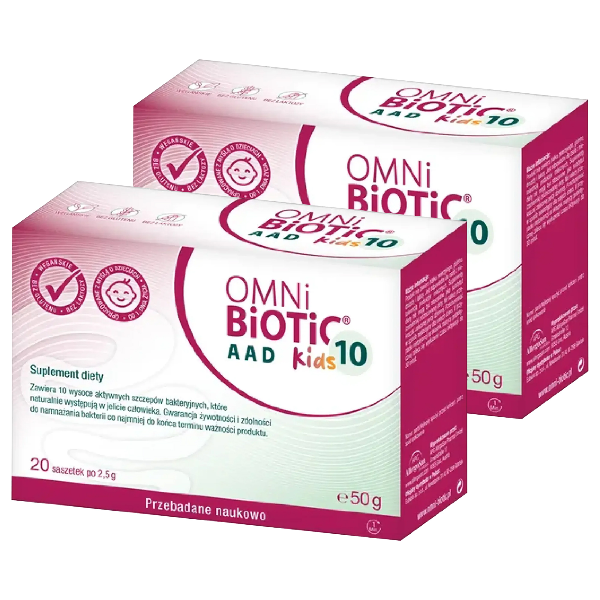 Omni-Biotic 10 AAD Kids, proszek, 2 x 20 saszetek zdjęcie