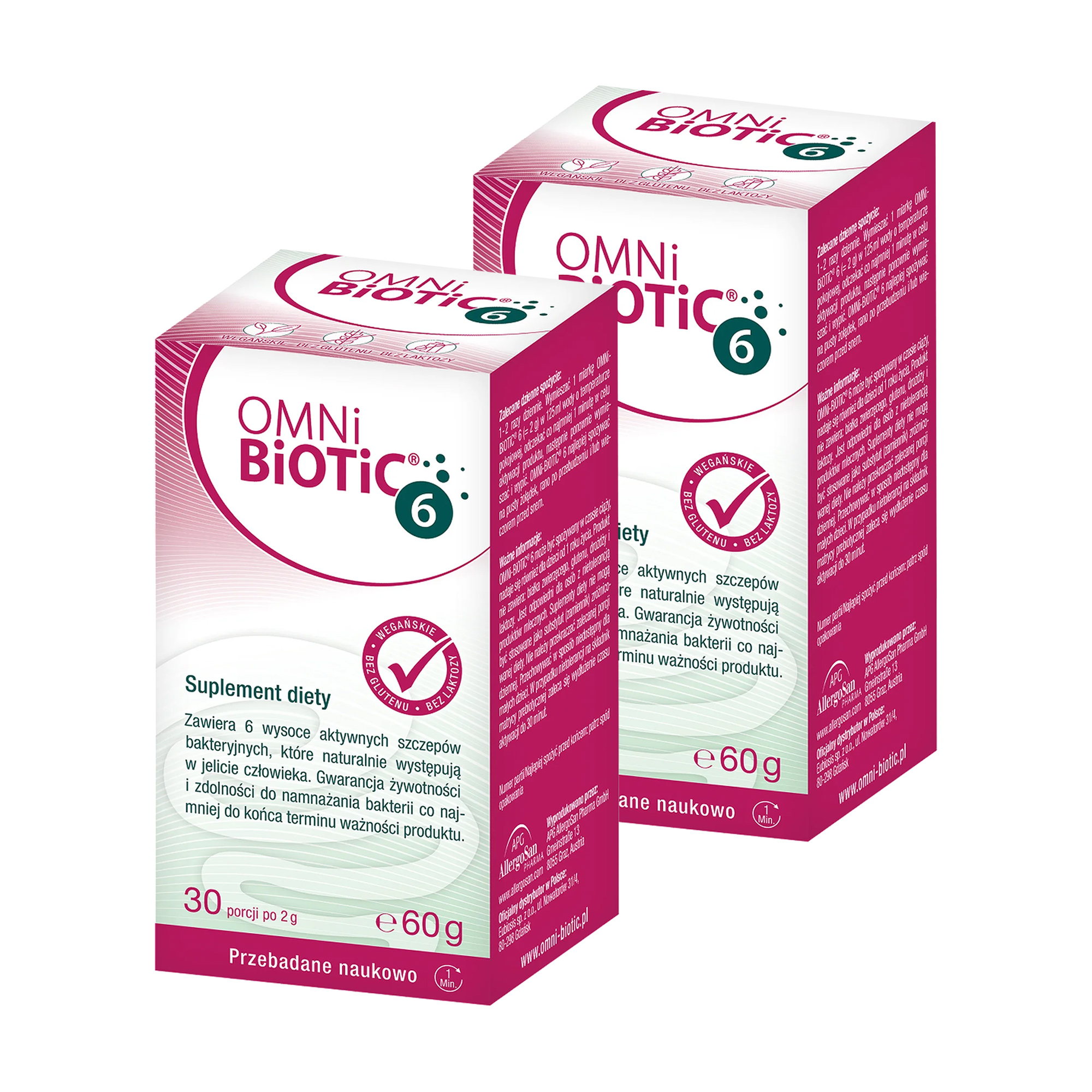 Omni-Biotic 6, proszek, 2 x 60 g zdjęcie