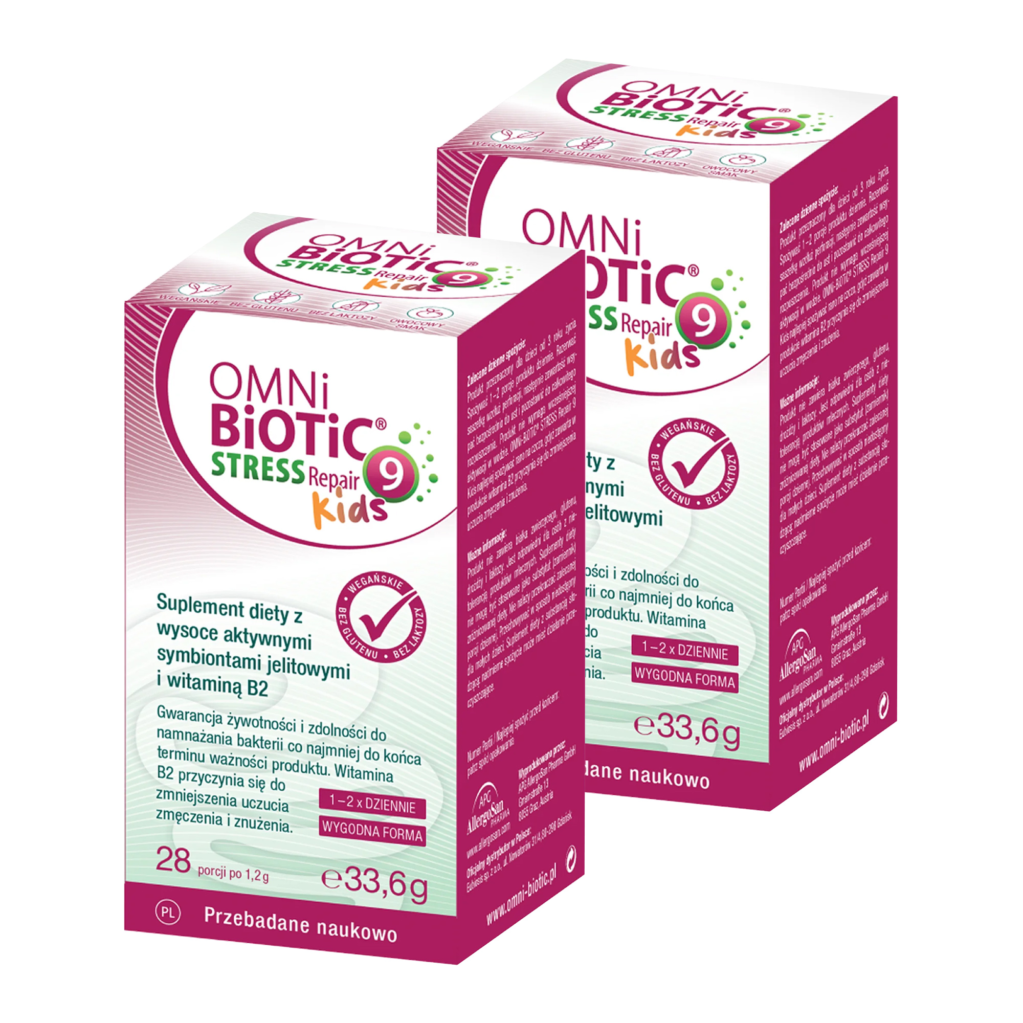 Omni-Biotic Stress Repair 9 Kids, proszek, 2 x 28 saszetek zdjęcie