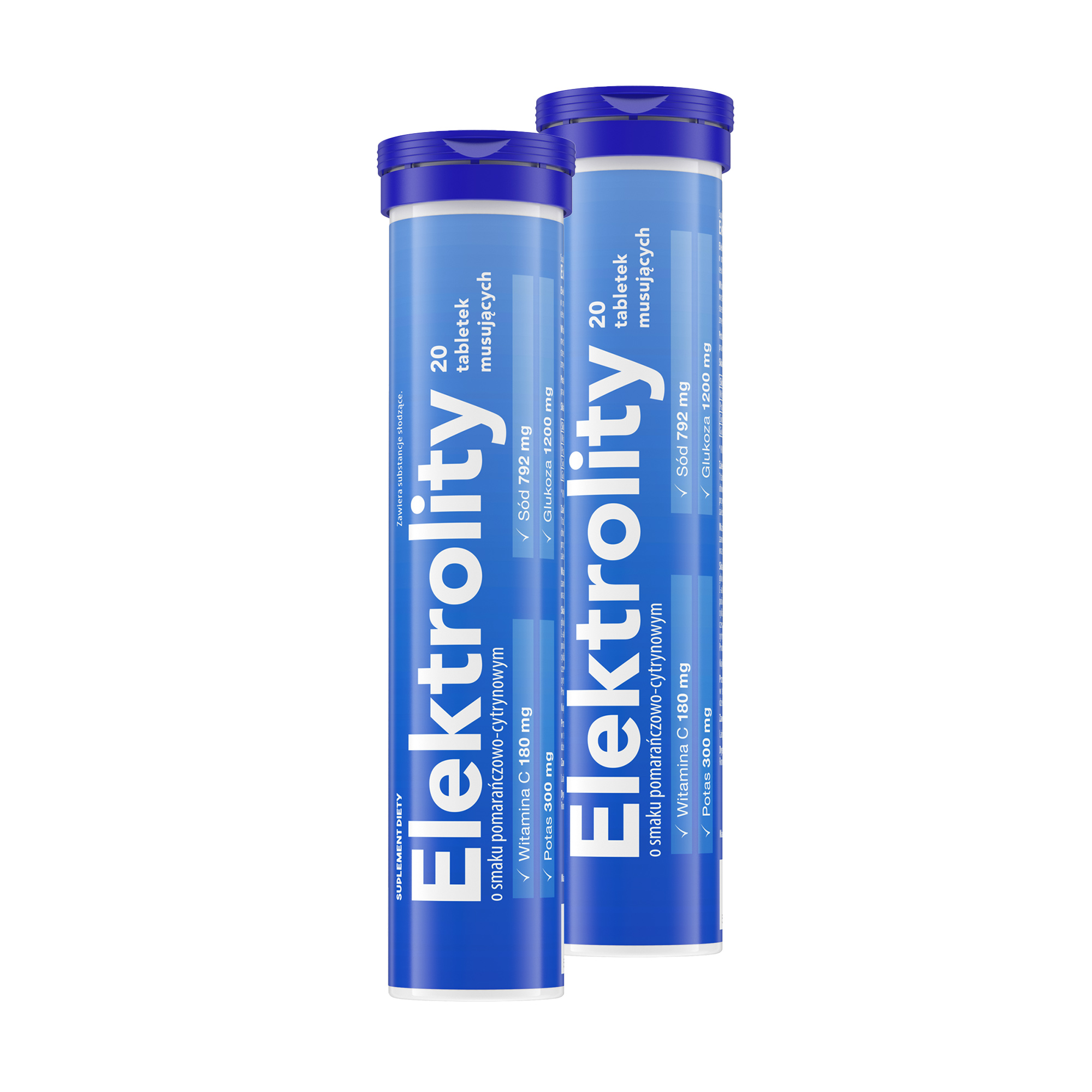 Elektrolity musujące Smak pomarańczowo - cytrynowym, 2 x 20 tabletek musujących zdjęcie