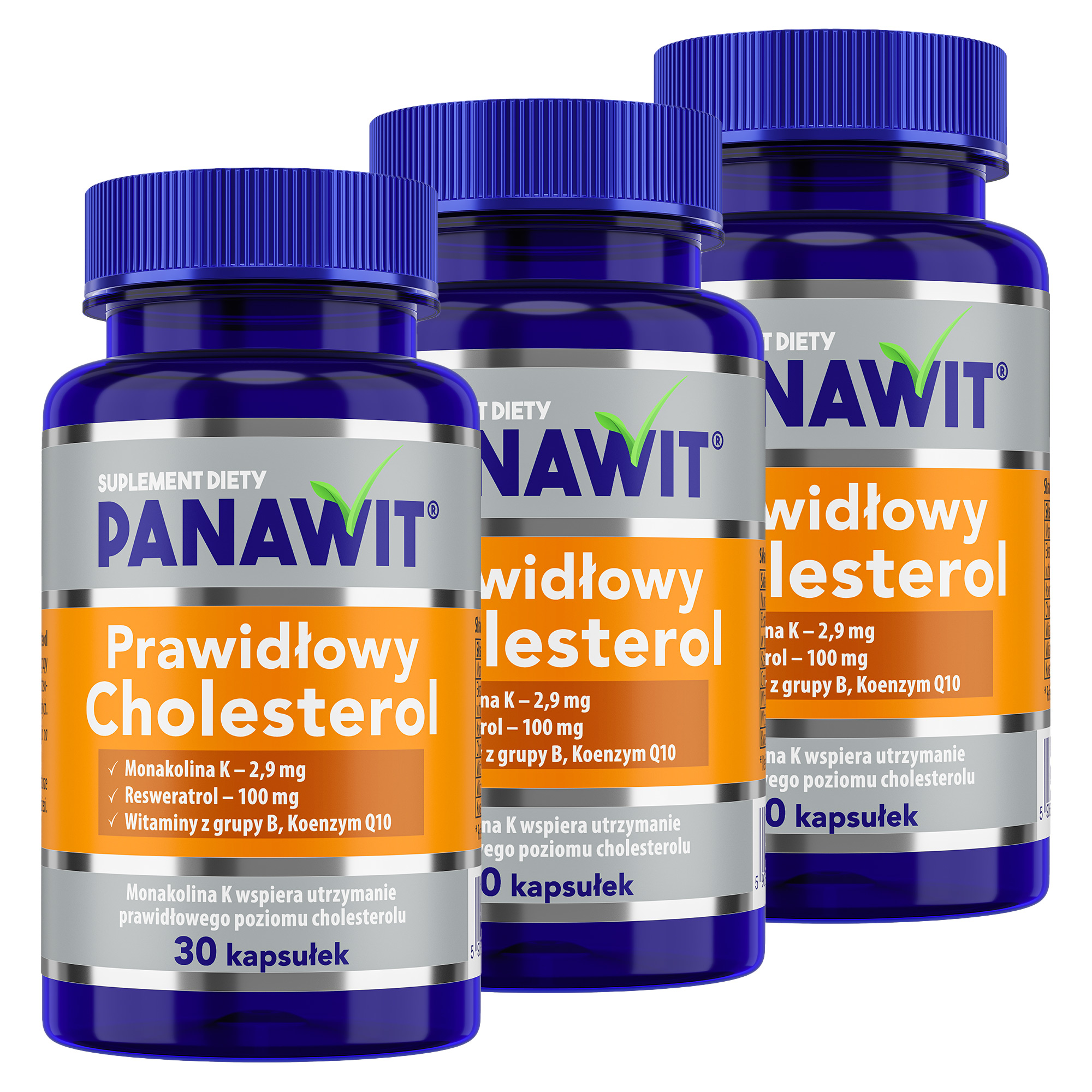 Panawit Prawidłowy cholesterol, kapsułki, 3 x 30 sztuk zdjęcie