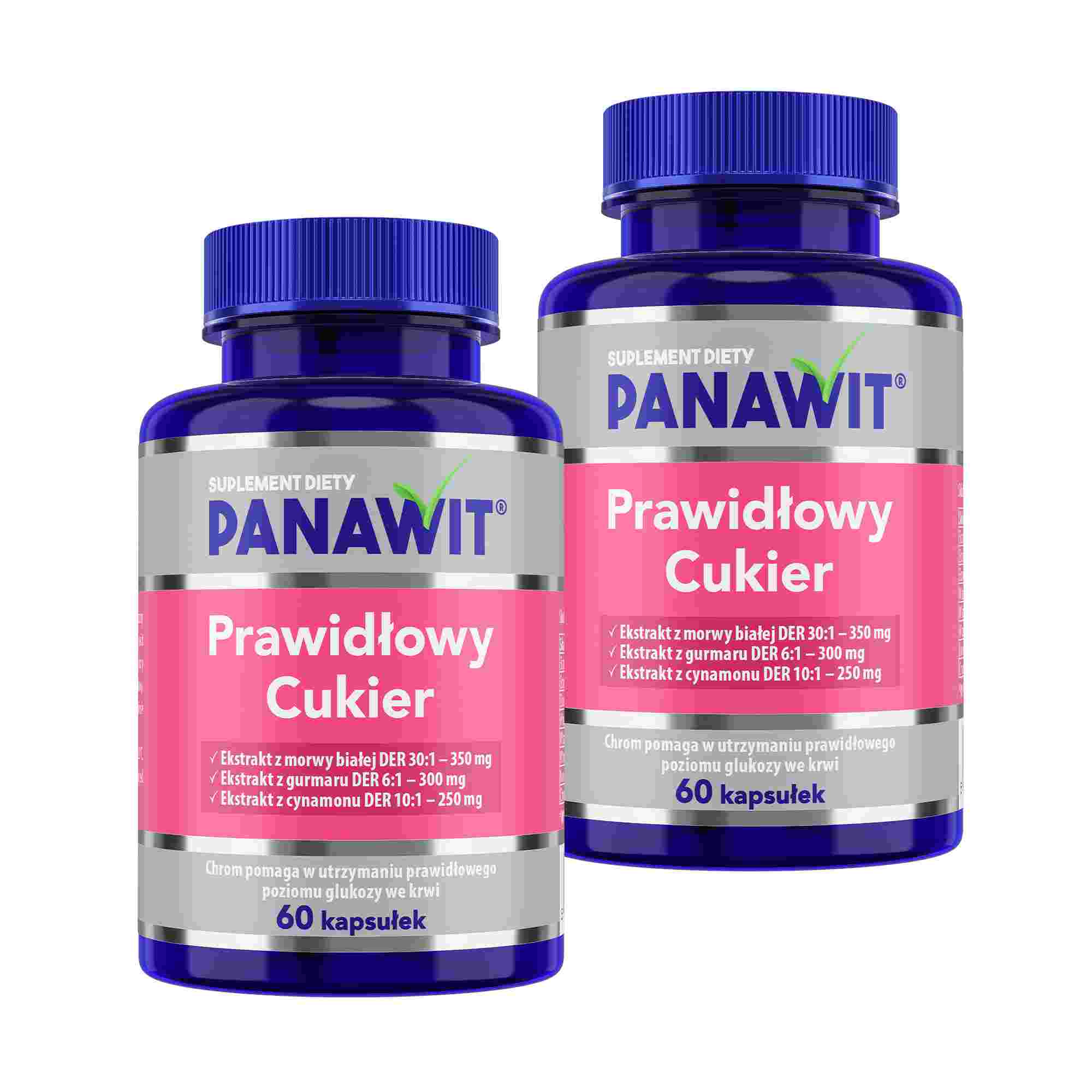 Panawit Prawidłowy Cukier, kapsułki, 2 x 60 sztuk zdjęcie
