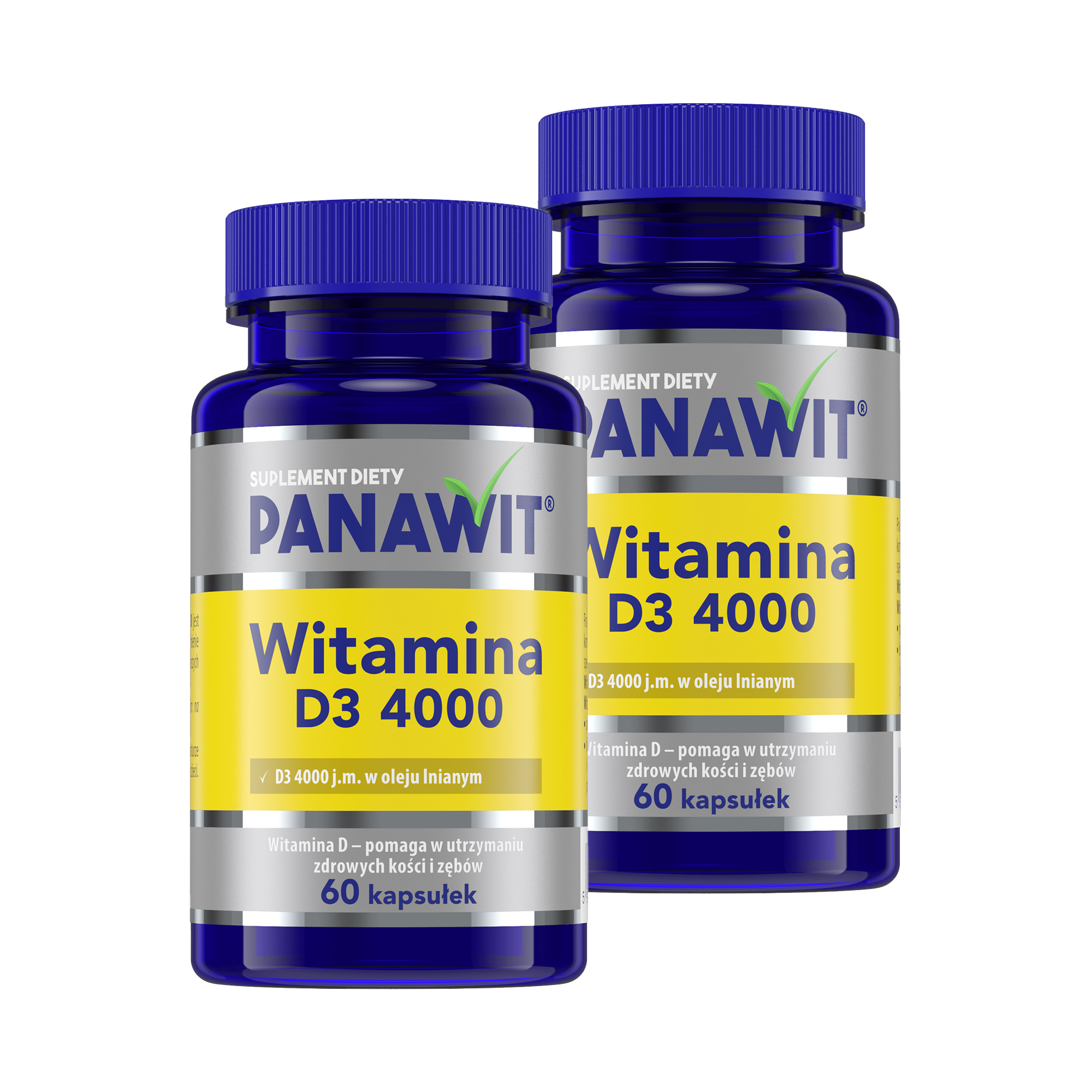 Panawit Witamina D3 4000, kapsułki, 2 x 60 sztuk zdjęcie
