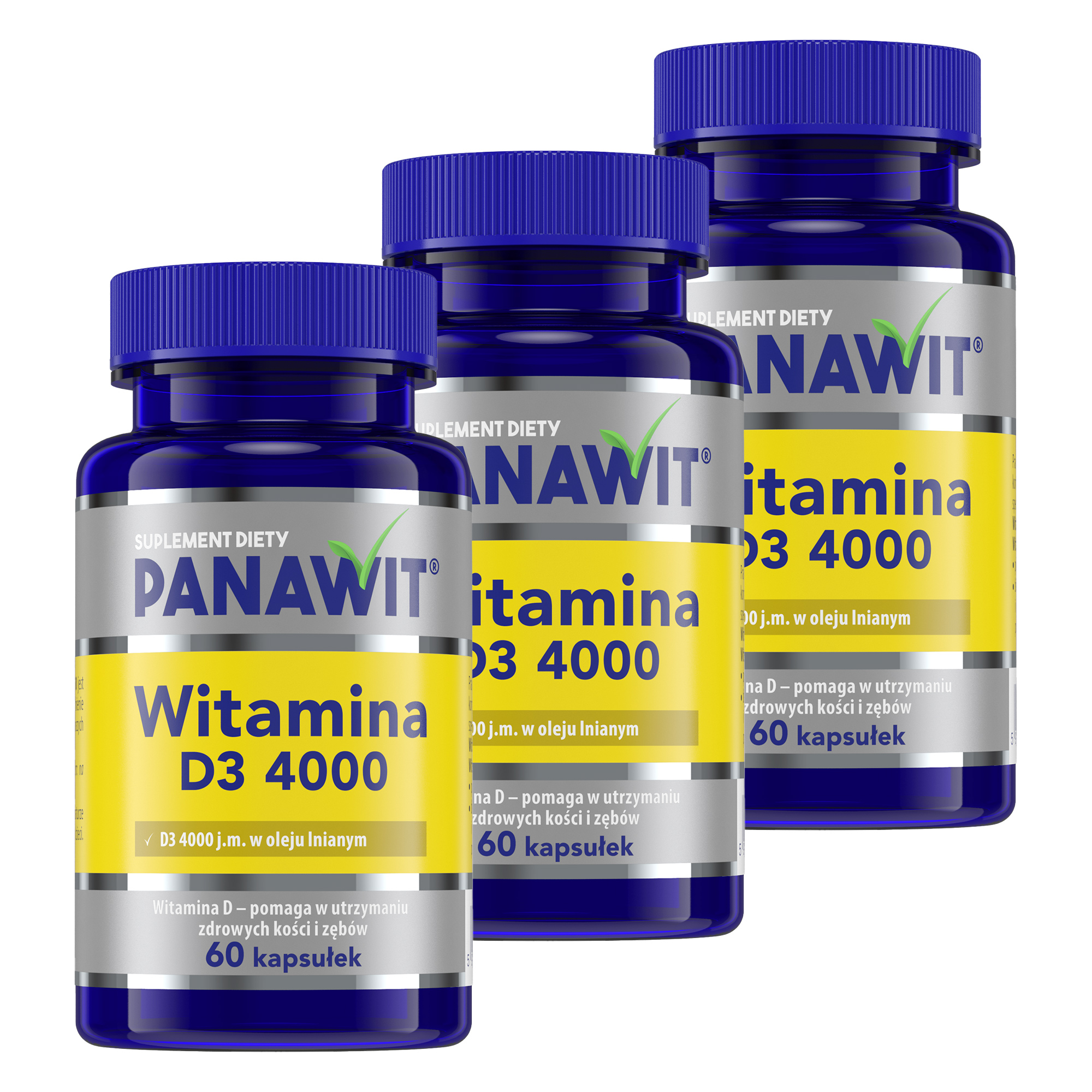 PANAWIT Witamina D3 4000, 3 x 60 kapsułek zdjęcie