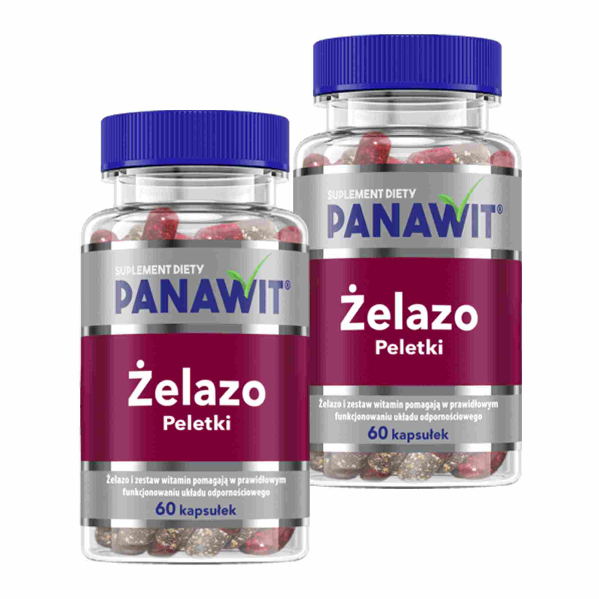 Panawit Żelazo Peletki, 2 x 60 kapsułek zdjęcie