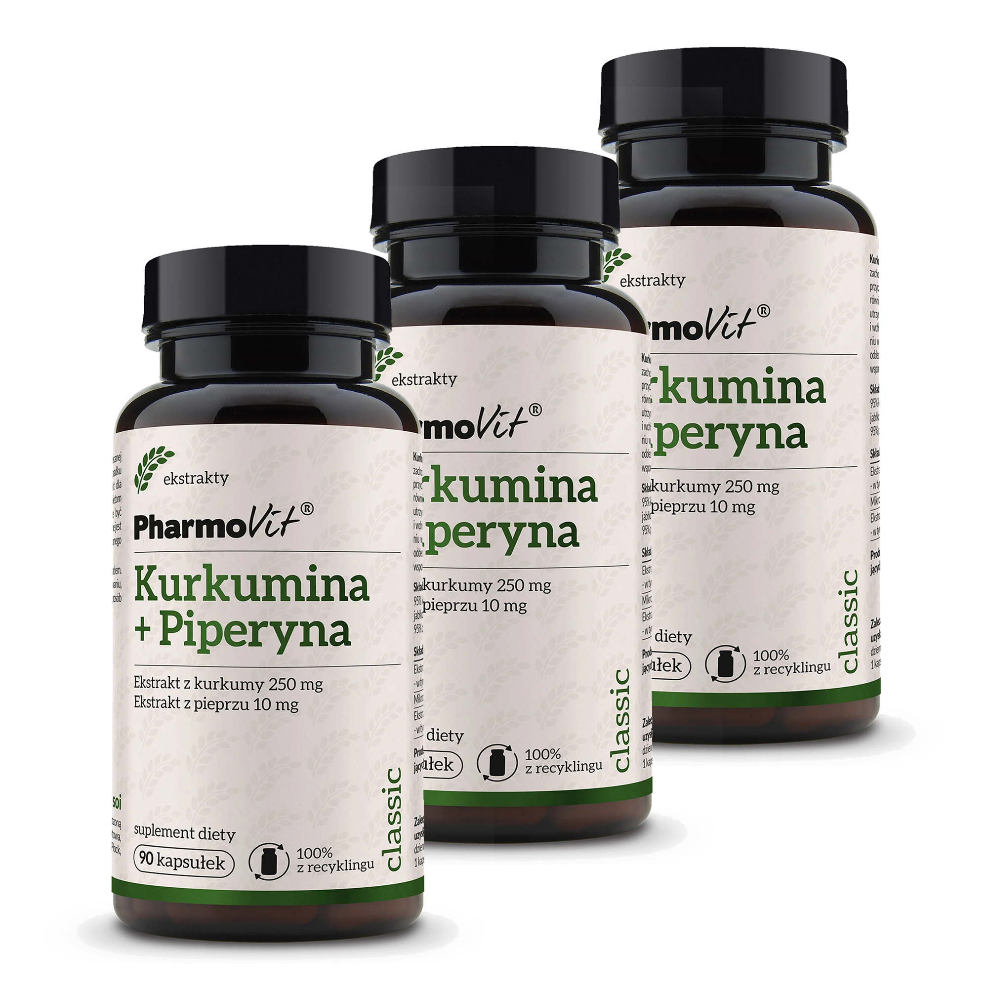 Pharmovit Kurkumina + Piperyna, kapsułki, 3 x 90 sztuk zdjęcie