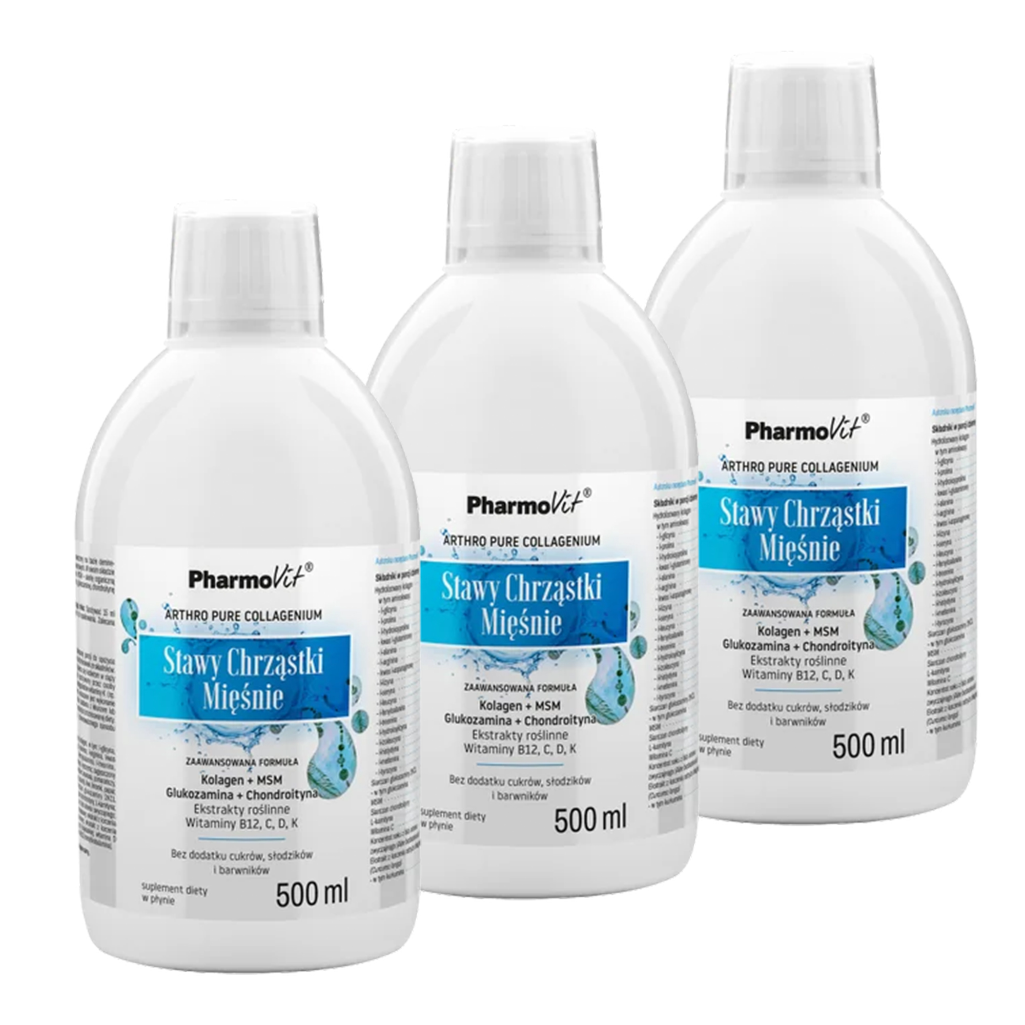 Pharmovit, Stawy Chrząstki Mięśnie, płyn, 3 x 500 ml zdjęcie
