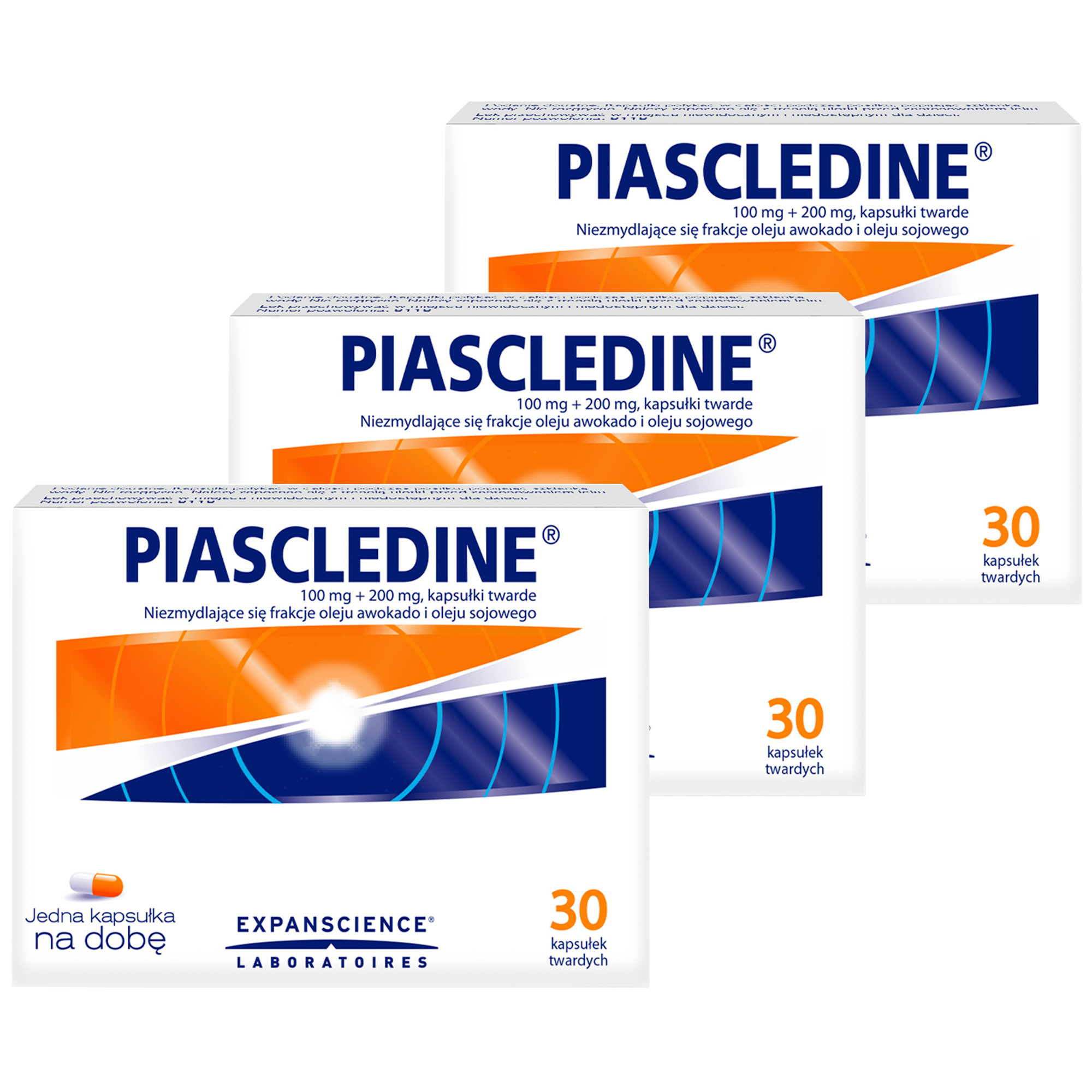 Piascledine, 100 mg + 200 mg, kapsułki twarde, 3 x 30 sztuk zdjęcie