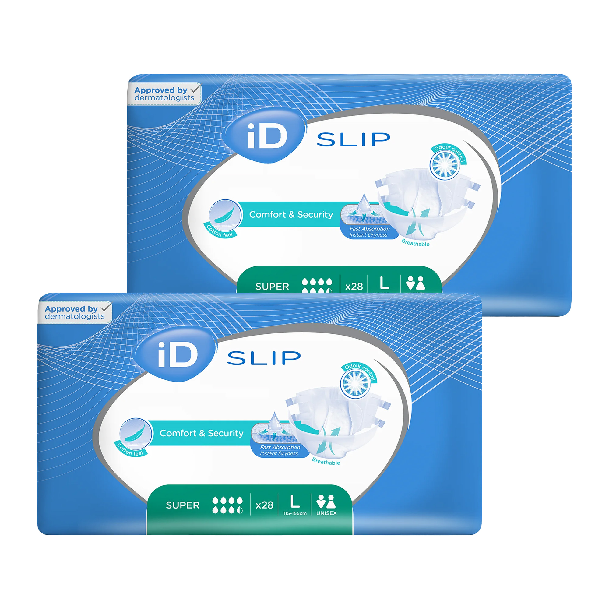 Pieluchomajtki iD Slip Super L, 2 x 28 sztuk zdjęcie