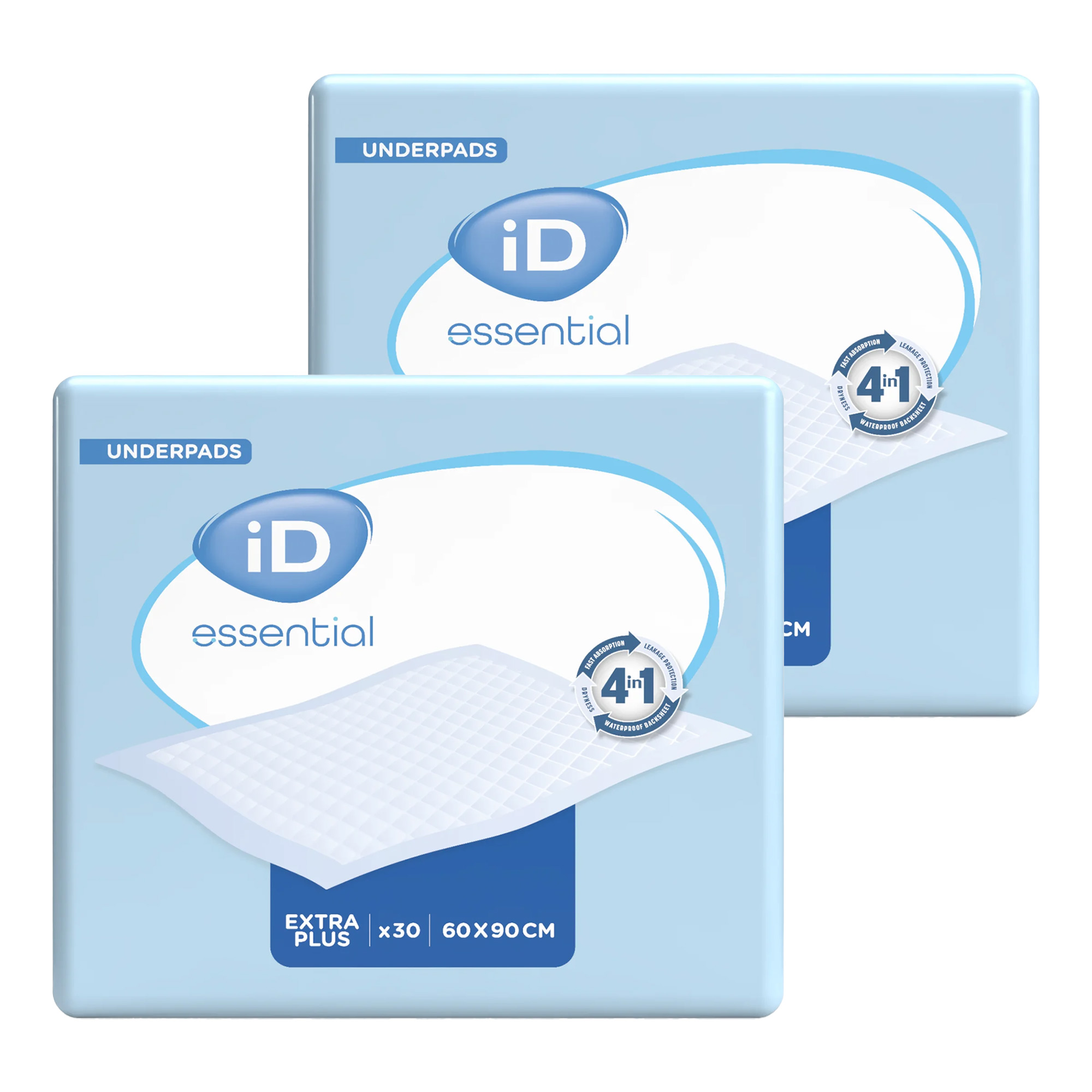 Podkład chłonny iD Essential Extra Plus 60x90 cm, 2 x 30 sztuk zdjęcie