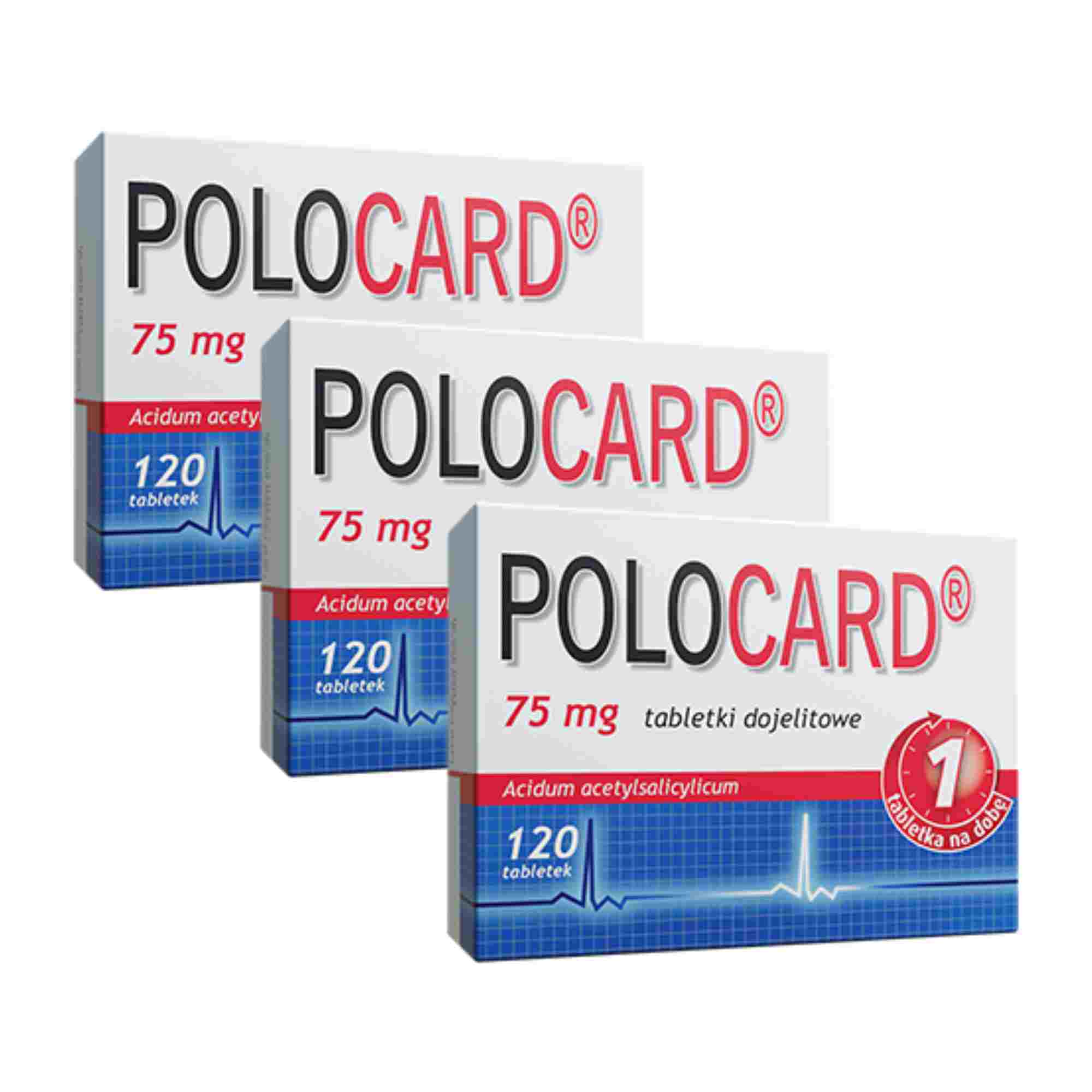 Polocard, 75 mg, tabletki dojelitowe, 3 x 120 sztuk zdjęcie