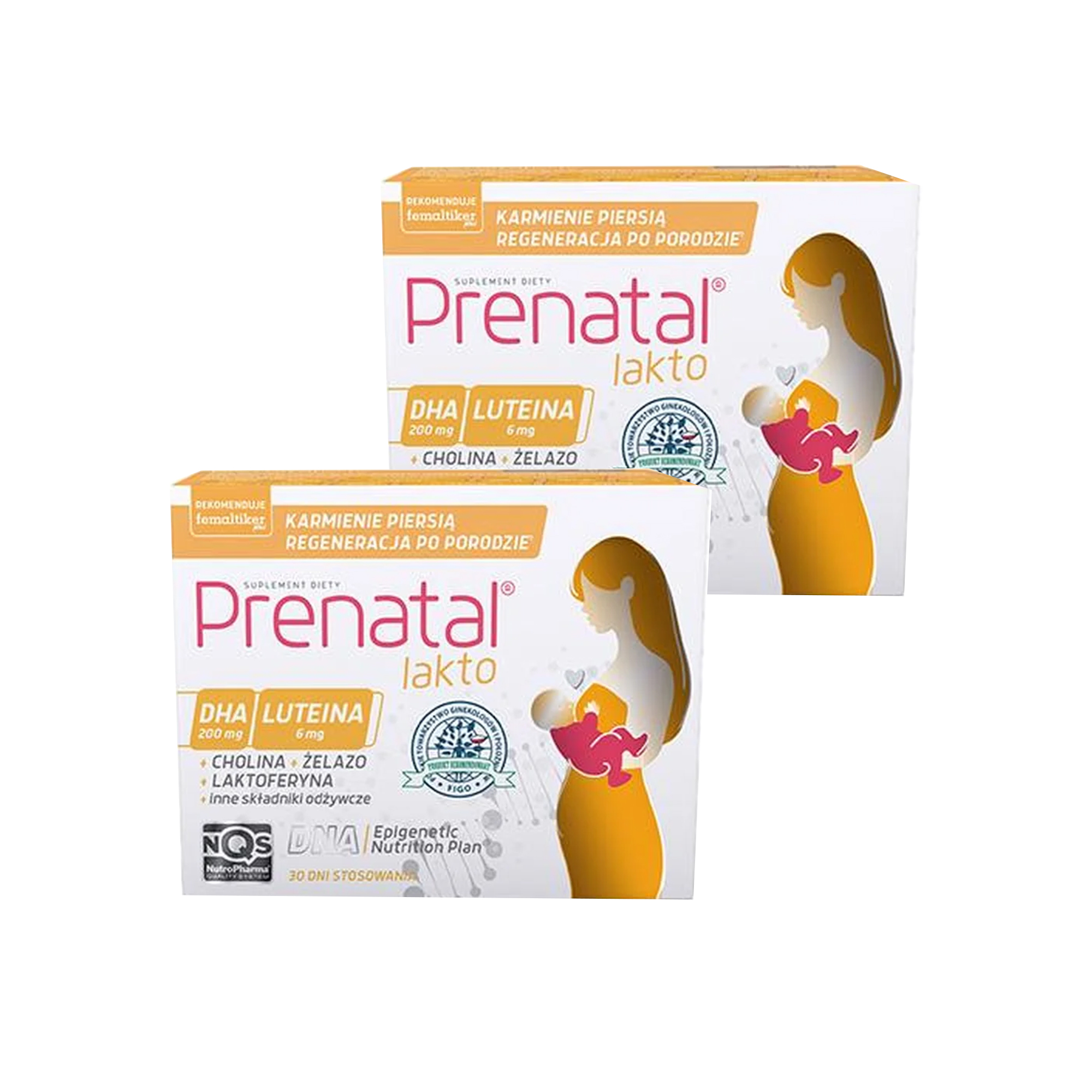 Prenatal Lakto, kapsułki miękkie + kapsułki twarde, 2 x 30 sztuk + 30 sztuk zdjęcie