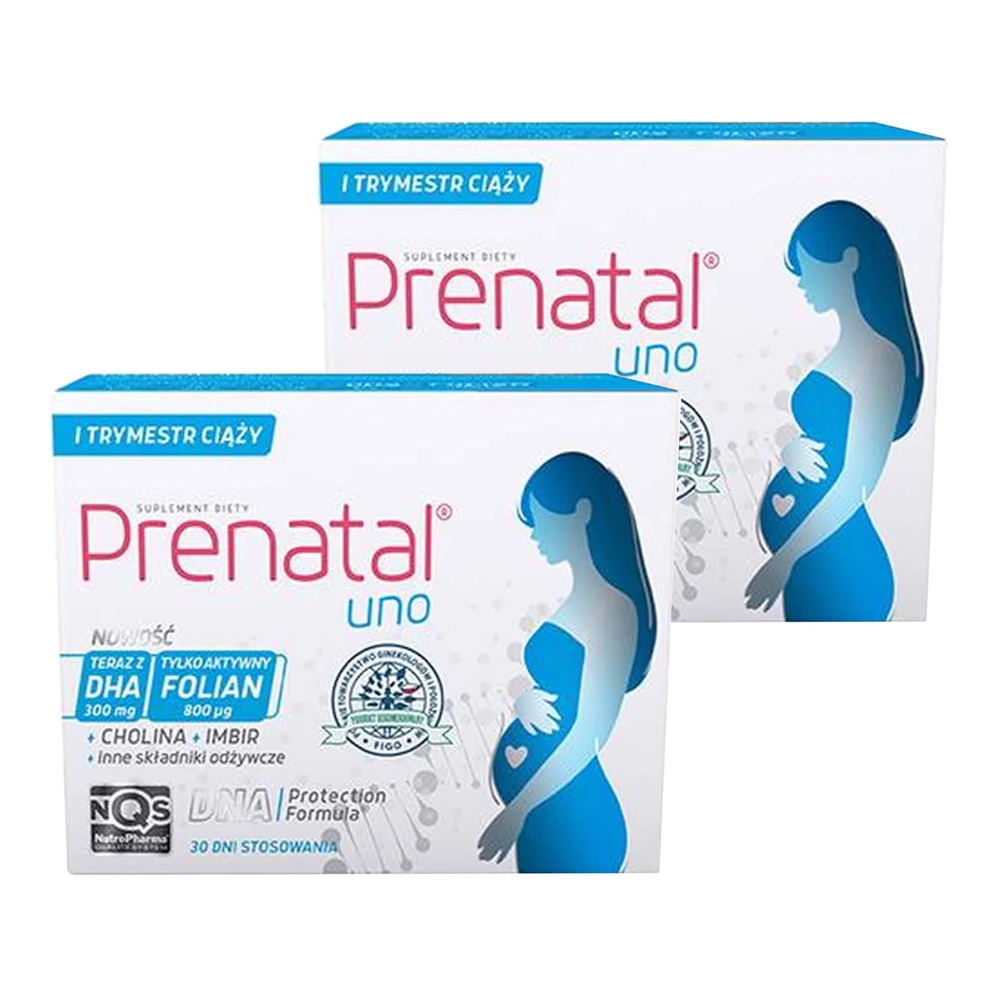 Prenatal Uno, kapsułki, 60 sztuk 2 x (30 sztuk + 30 sztuk) zdjęcie