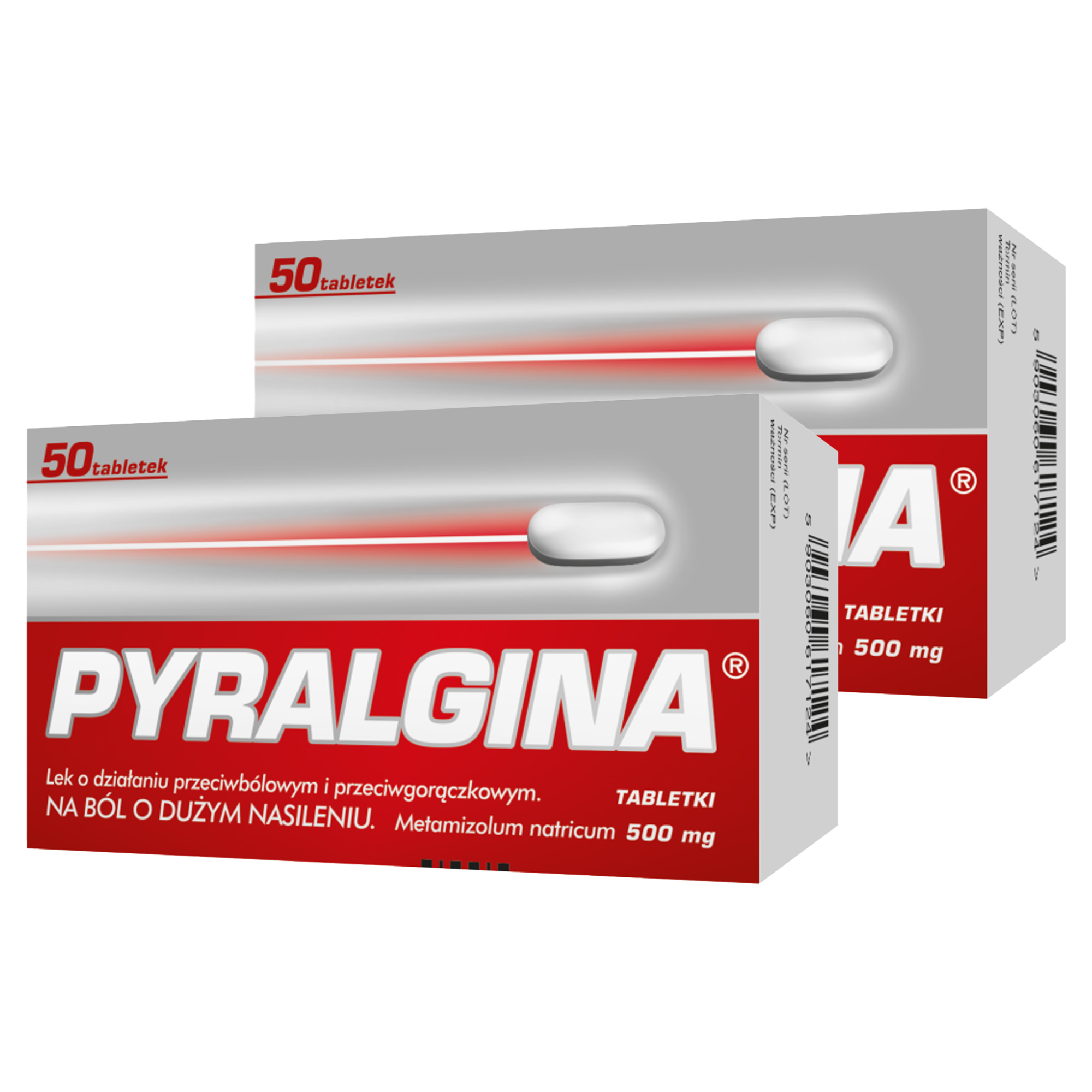 Pyralgina, 500 mg, tabletki, 2 x 50 sztuk zdjęcie