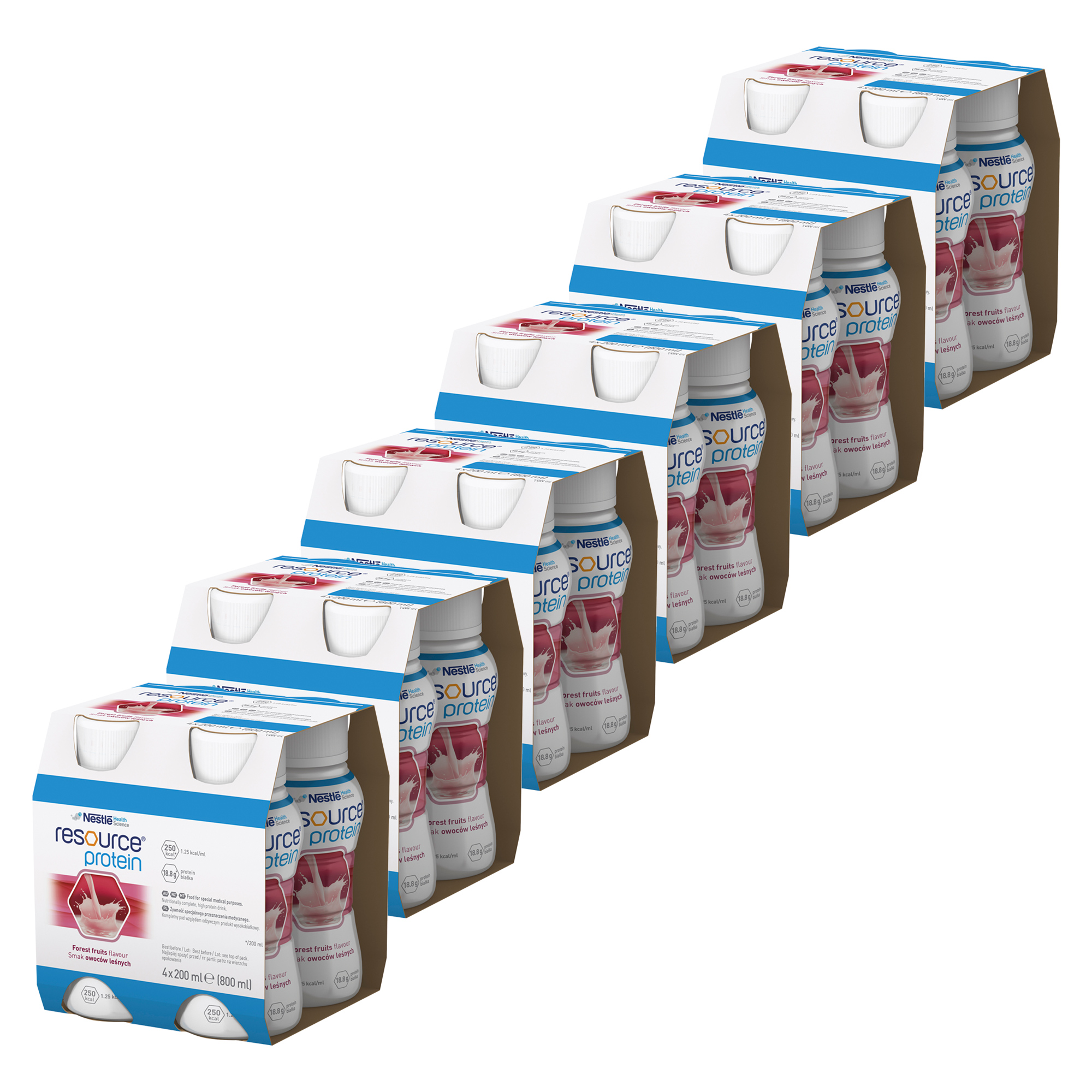 RESOURCE PROTEIN Smak owoców leśnych, produkt odżywczy w płynie, 24 x 200 m zdjęcie