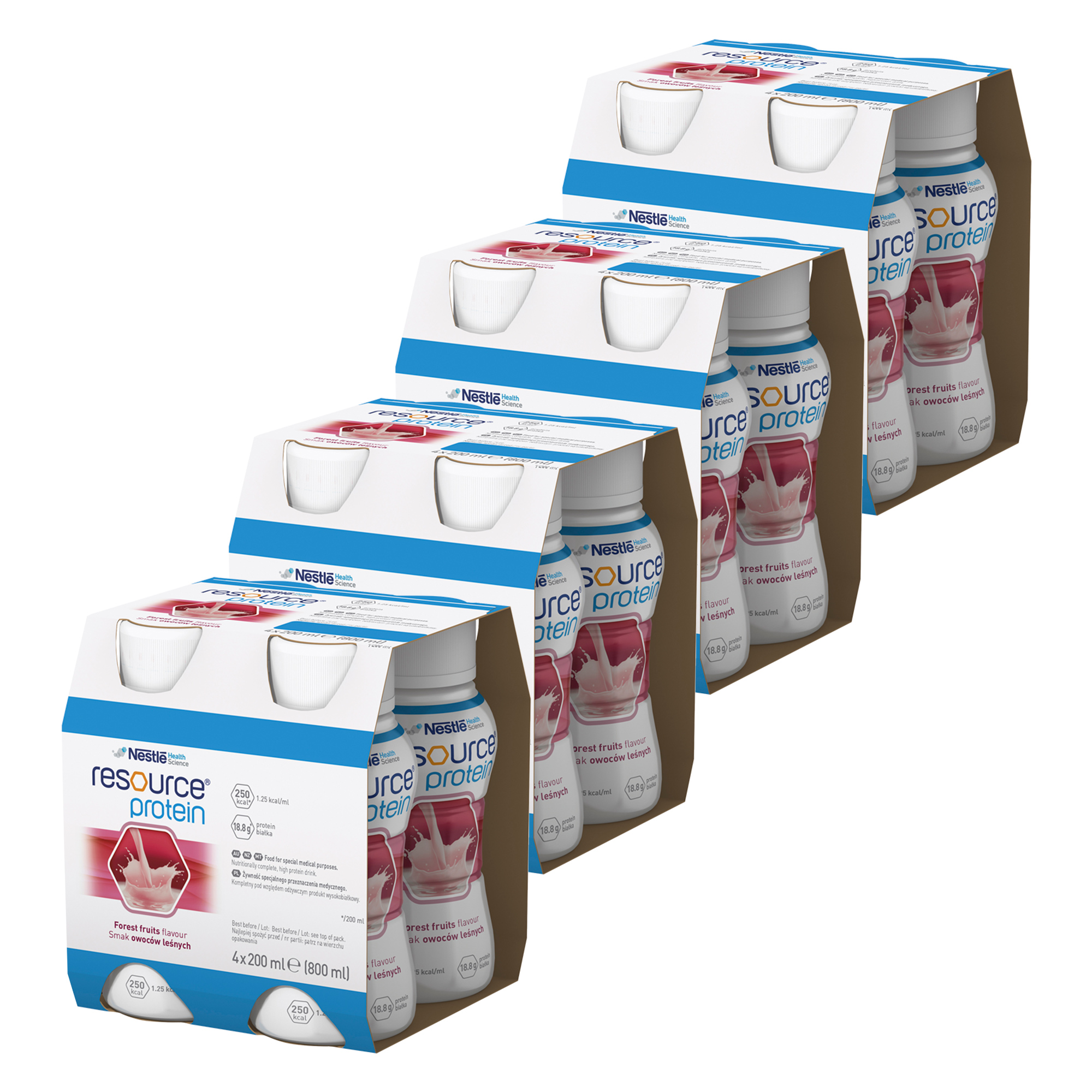 RESOURCE PROTEIN Smak owoców leśnych, produkt odżywczy w płynie, 16 x 200 ml zdjęcie