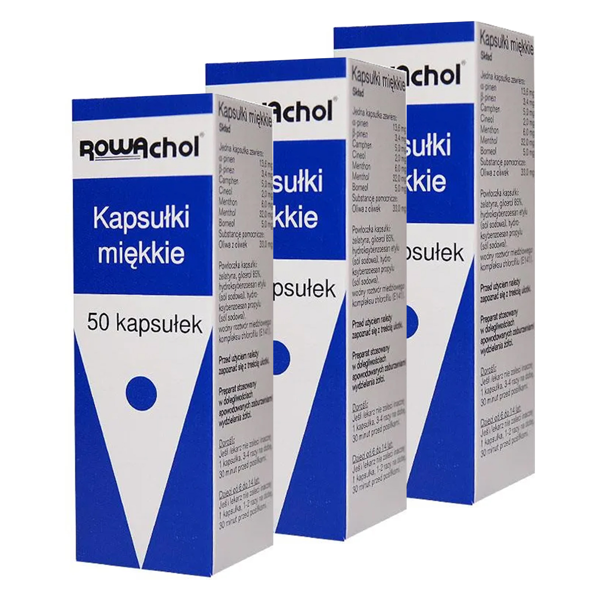 Rowachol, kapsułki miękkie, 3 x 50 sztuk zdjęcie