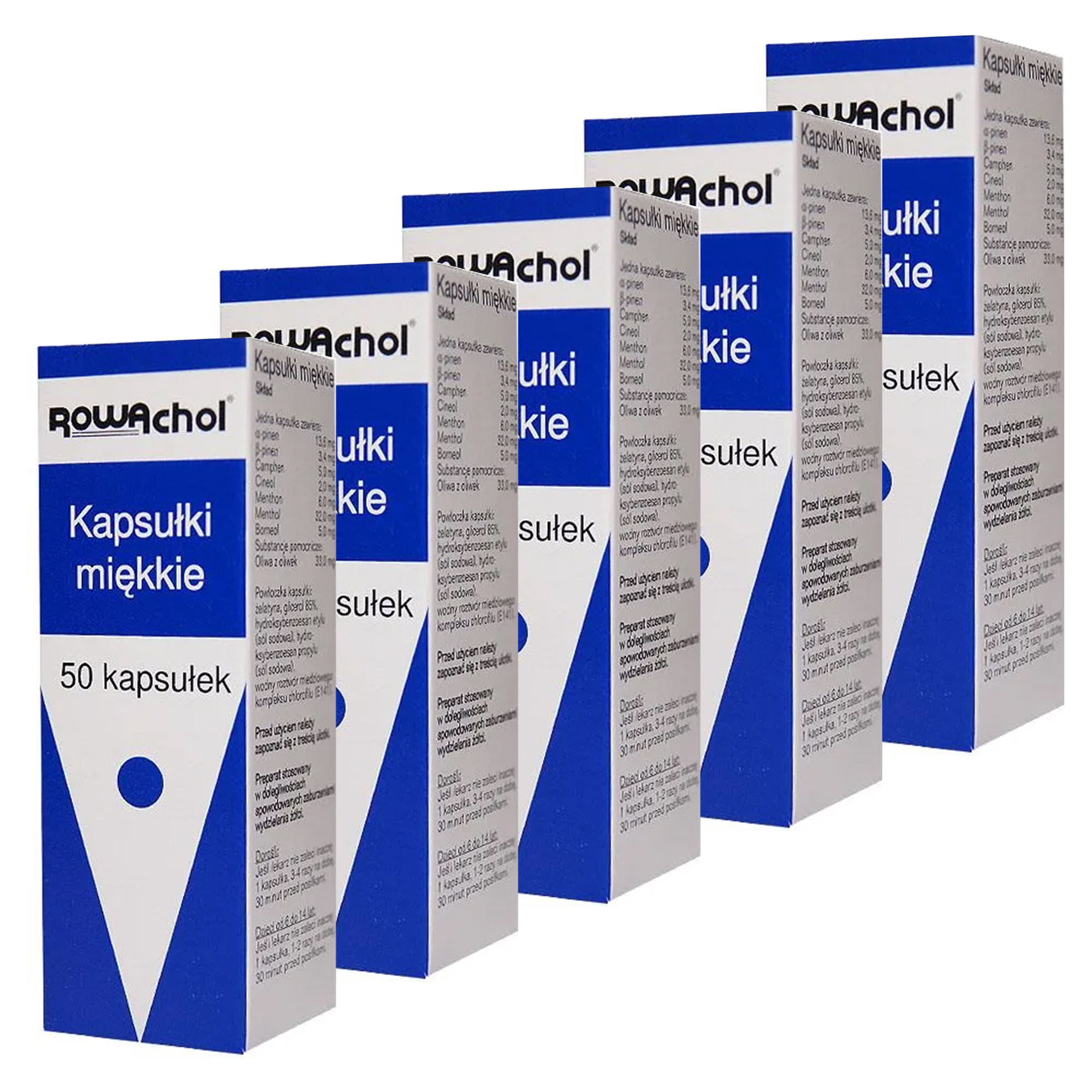 Rowachol, kapsułki miękkie, 5 x 50 sztuk zdjęcie