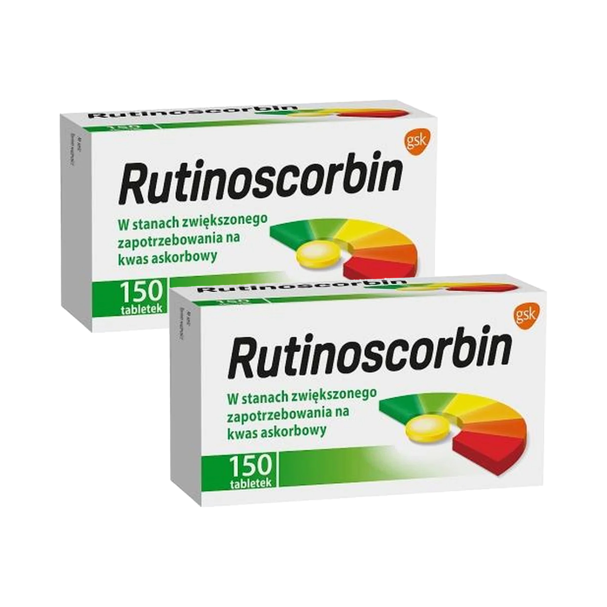 Rutinoscorbin, tabletki powlekane, 2 x 150 sztuk zdjęcie