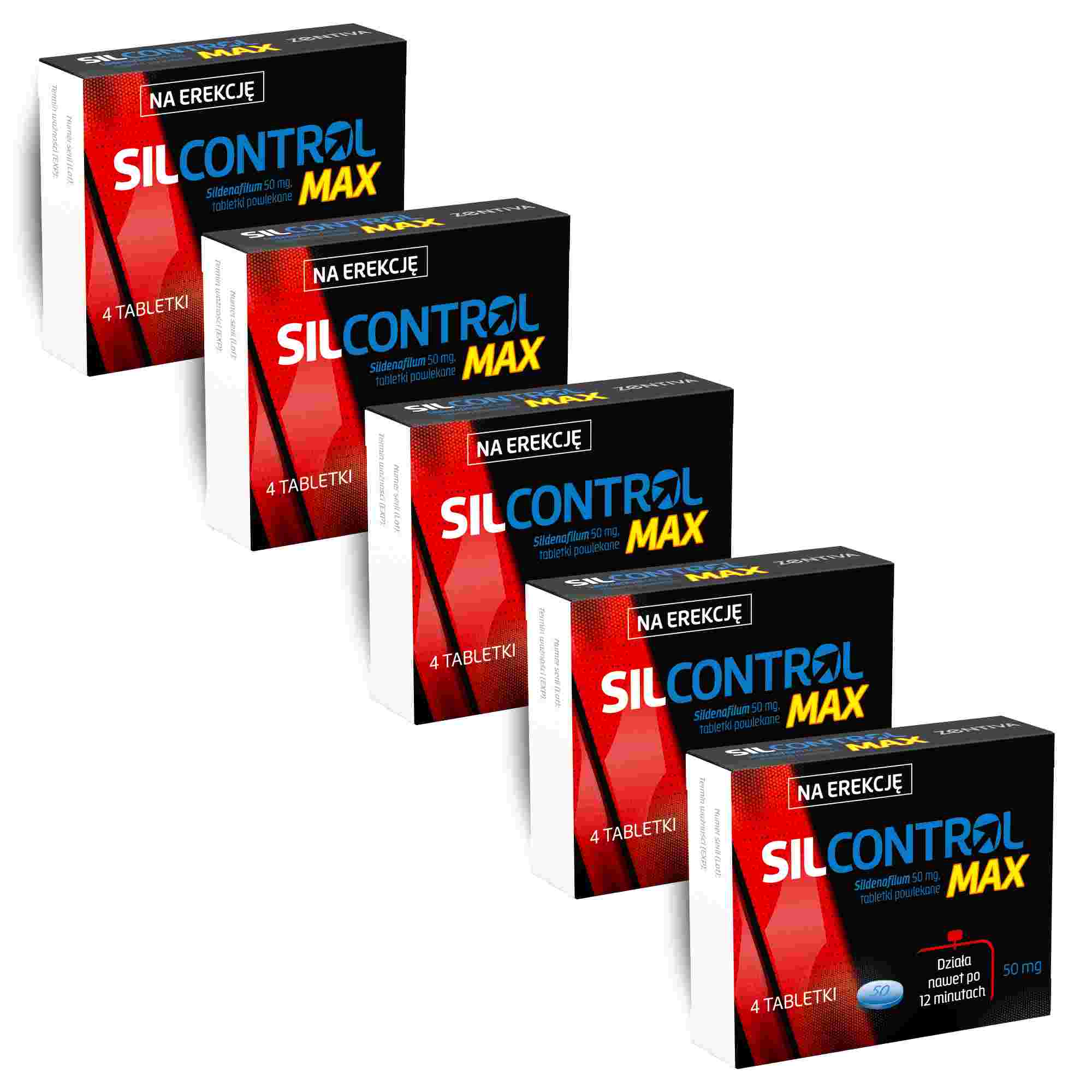 Silcontrol Max, 50 mg, tabletki, 5 x 4 sztuki zdjęcie