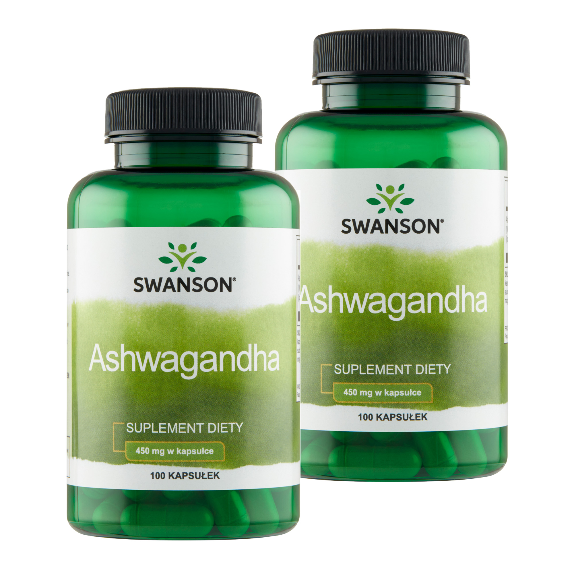 Swanson, Ashwagandha 450 mg, kapsułki, 2 x 100 sztuk zdjęcie