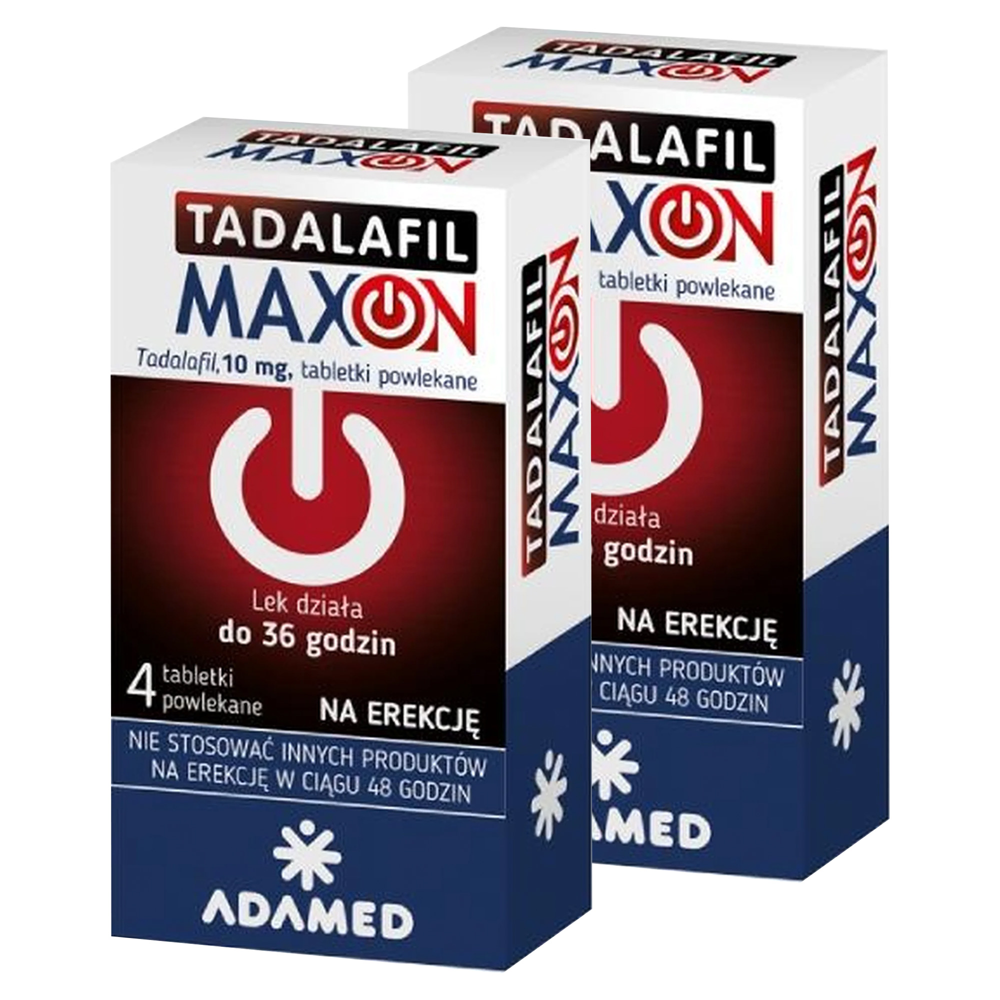Tadalafil Maxon 10 mg, 2 x 4 tabletki powlekane zdjęcie