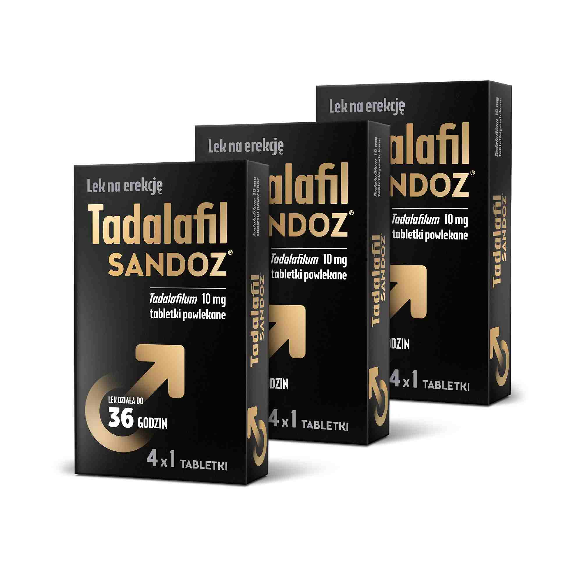 Tadalafil Sandoz, 10mg, tabletki, 3 x 4 sztuki zdjęcie