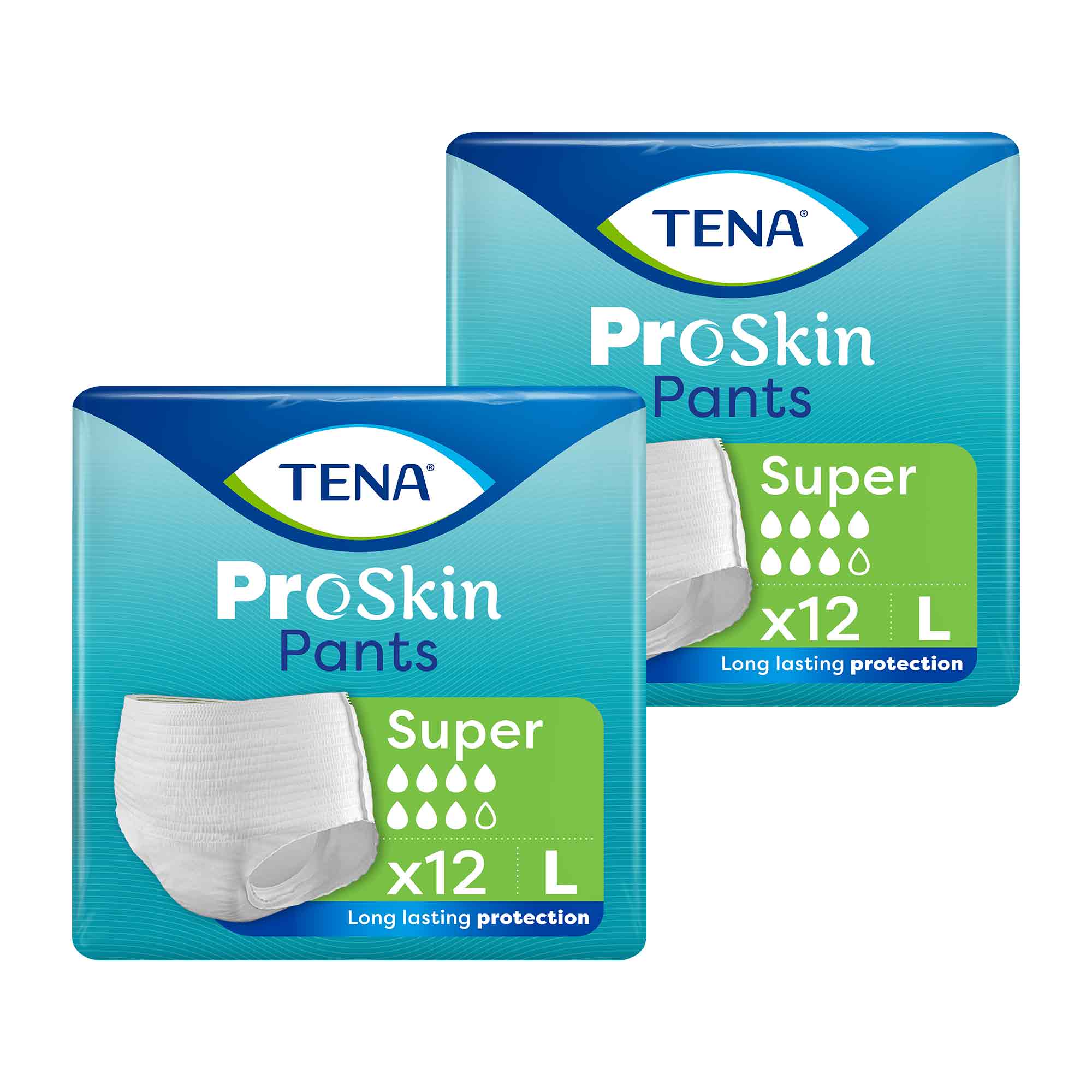 Tena Pants ProSkin Majtki chłonne super L, 2 x 12 sztuk zdjęcie