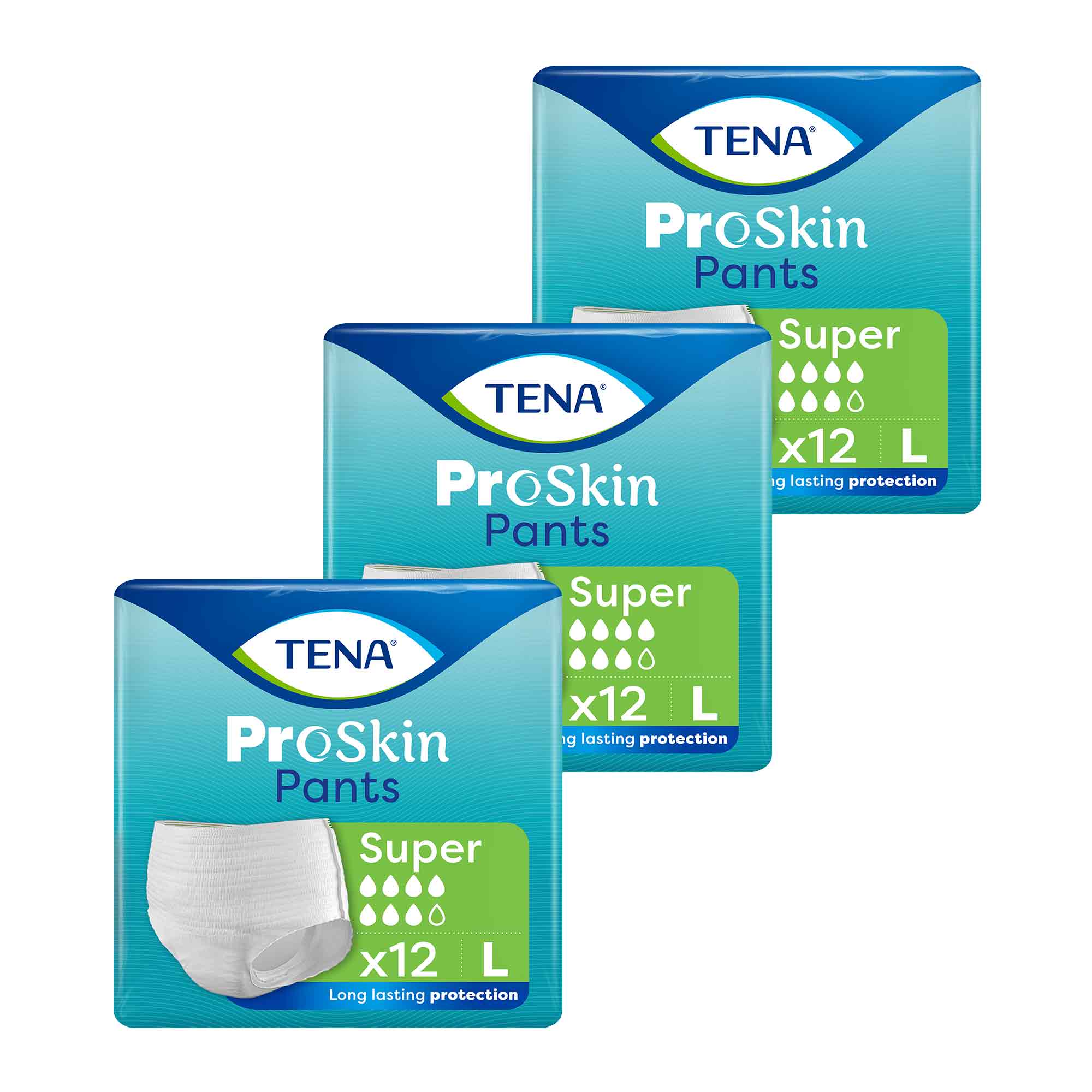 Tena Pants ProSkin Majtki chłonne super L, 3 x 12 sztuk zdjęcie
