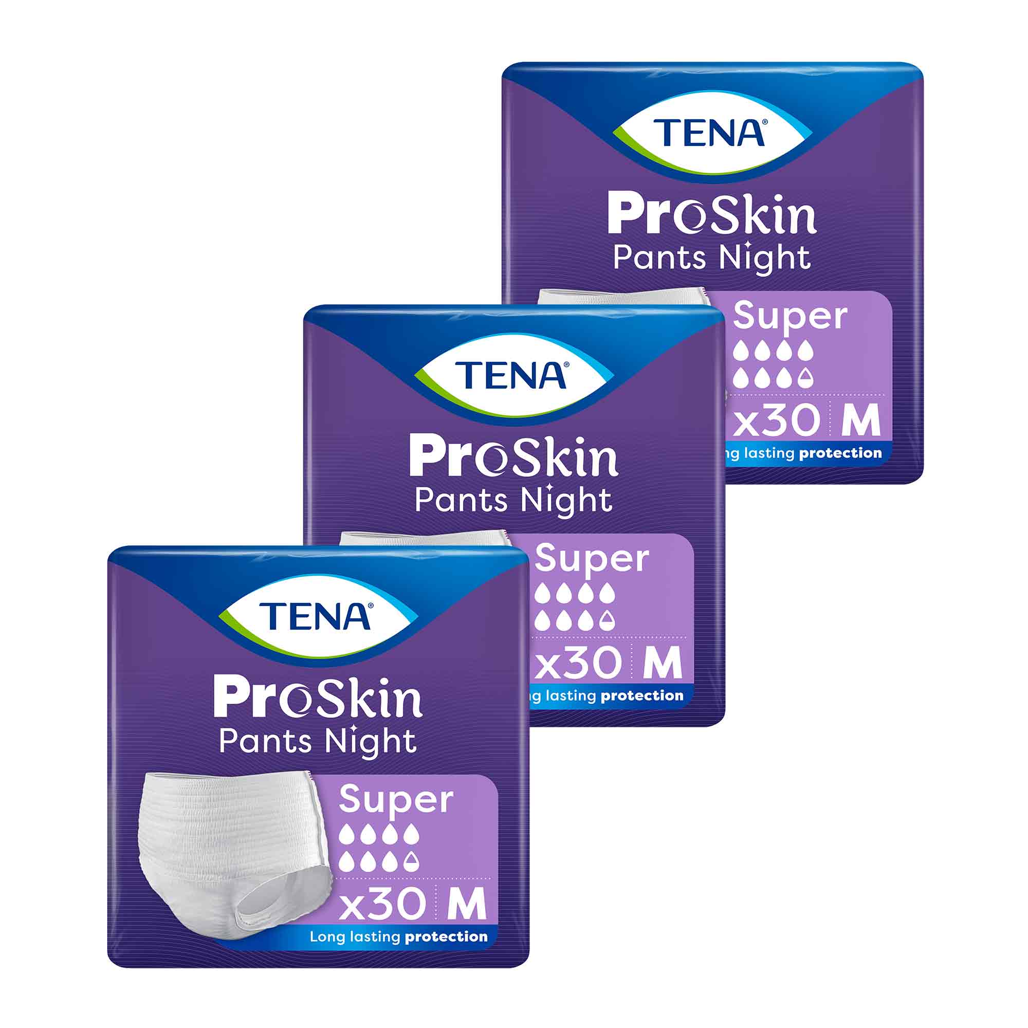 Tena Pants ProSkin Night Super, majtki chłonne M, 3 x 30 sztuk zdjęcie