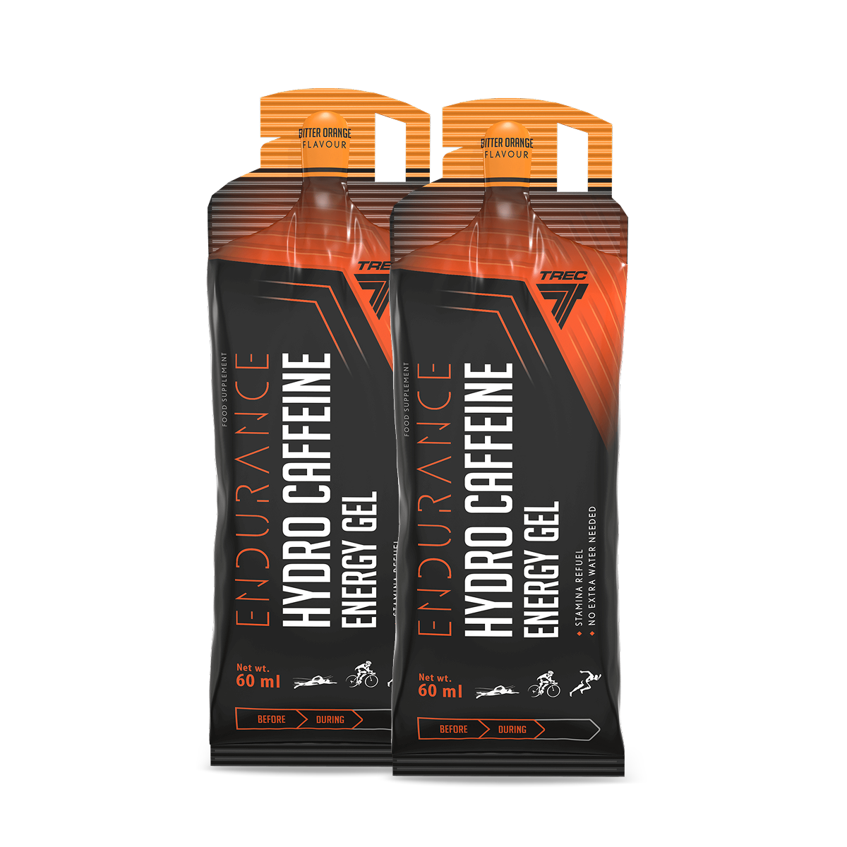 Trec Endurtance Hydro Caffeine Energy Gel Bitter Orange, płyn, 2 x 60 ml zdjęcie