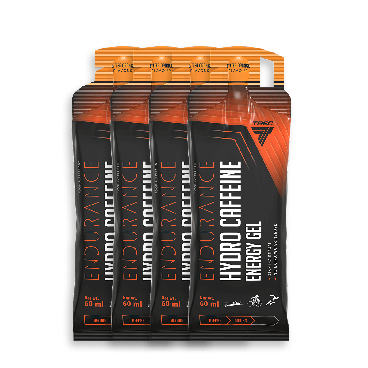 Trec Endurtance Hydro Caffeine Energy Gel Bitter Orange, płyn, 4 x 60 ml zdjęcie