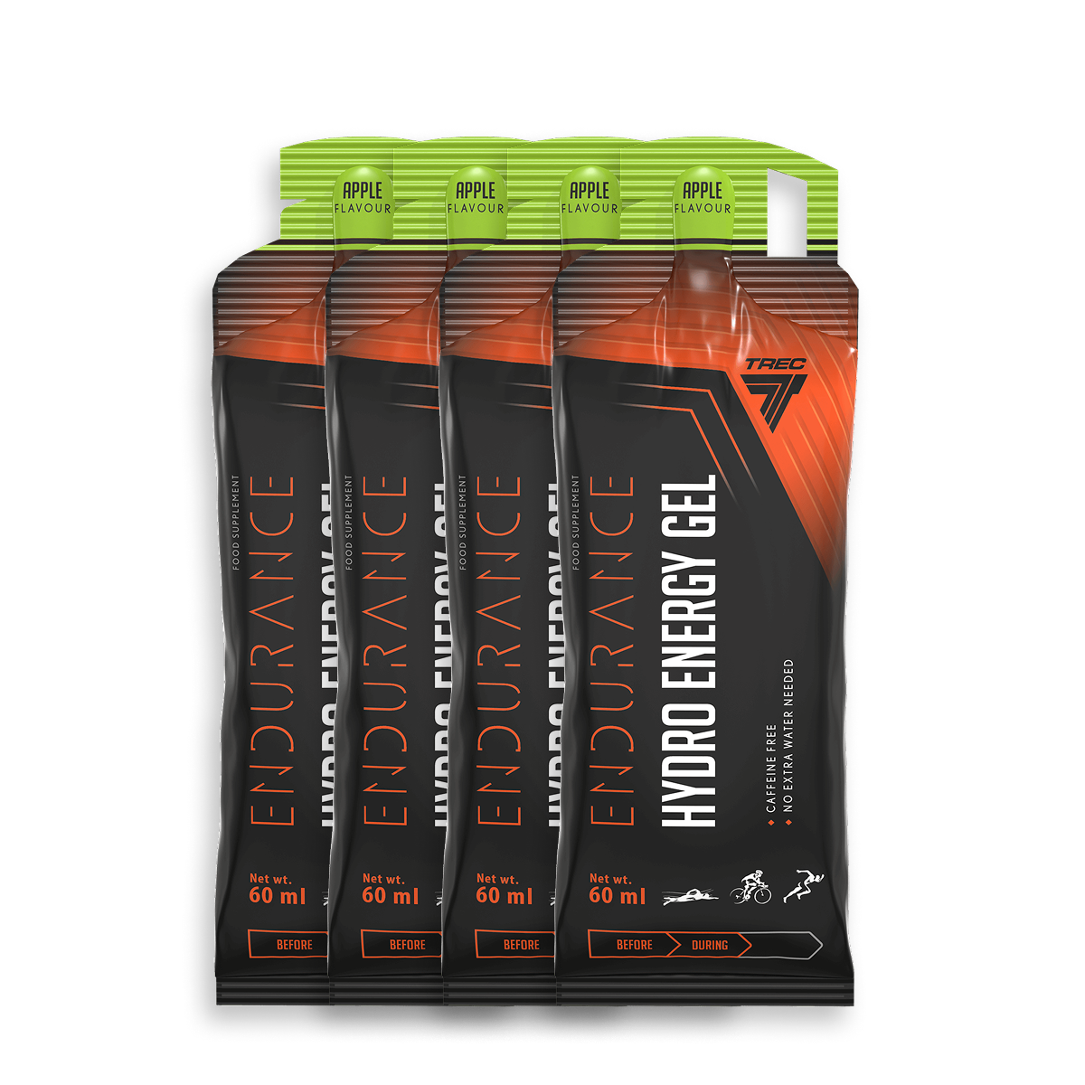 Trec Endurtance Hydro Energy Gel Apple, płyn, 4 x 60 ml zdjęcie