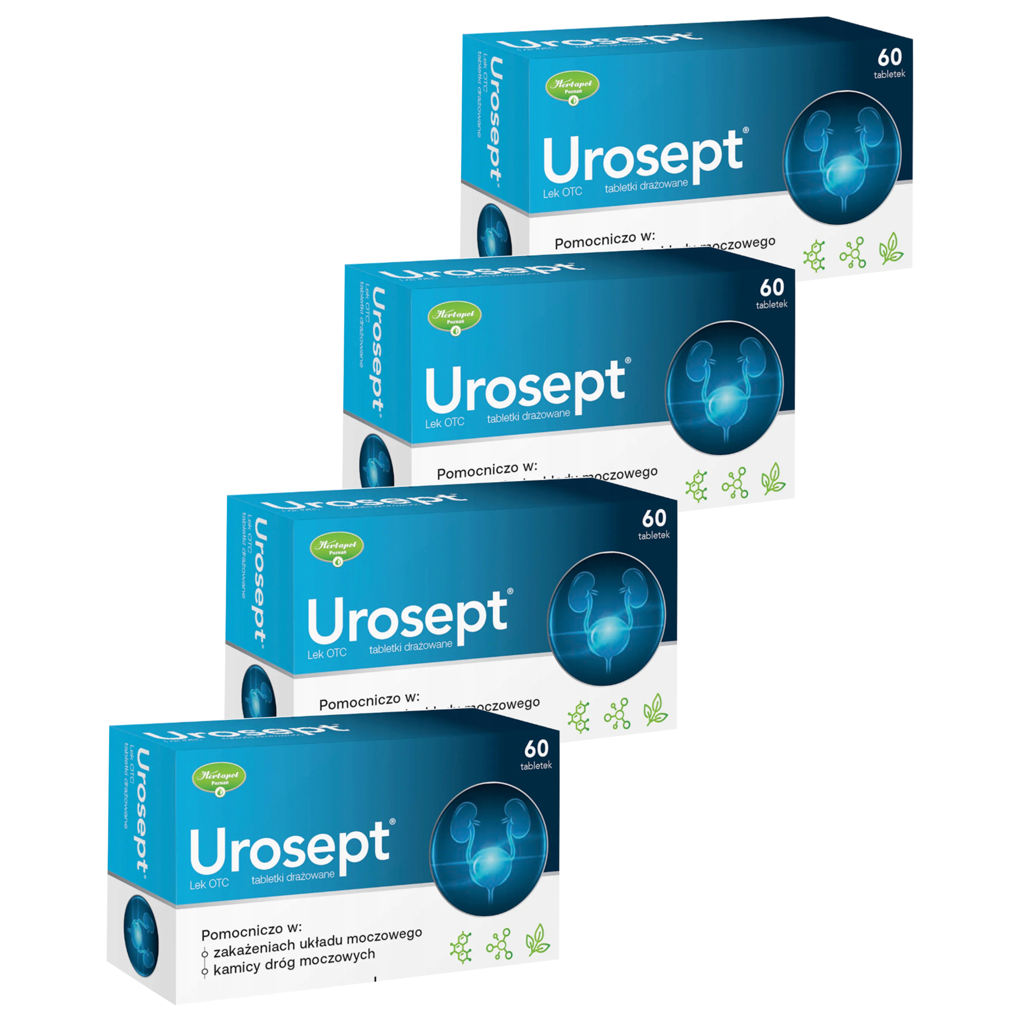 Urosept, tabletki drażowane, 4 x 60 sztuk zdjęcie