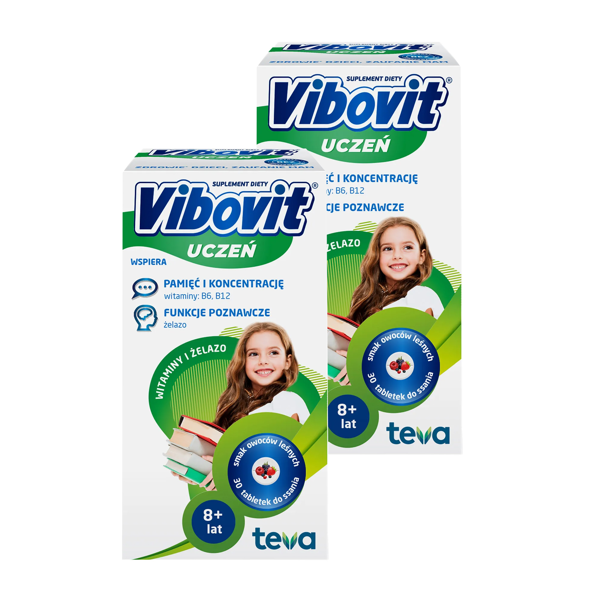 VIBOVIT UCZEŃ Witaminy + Żelazo, 2 x 30 tabletek zdjęcie