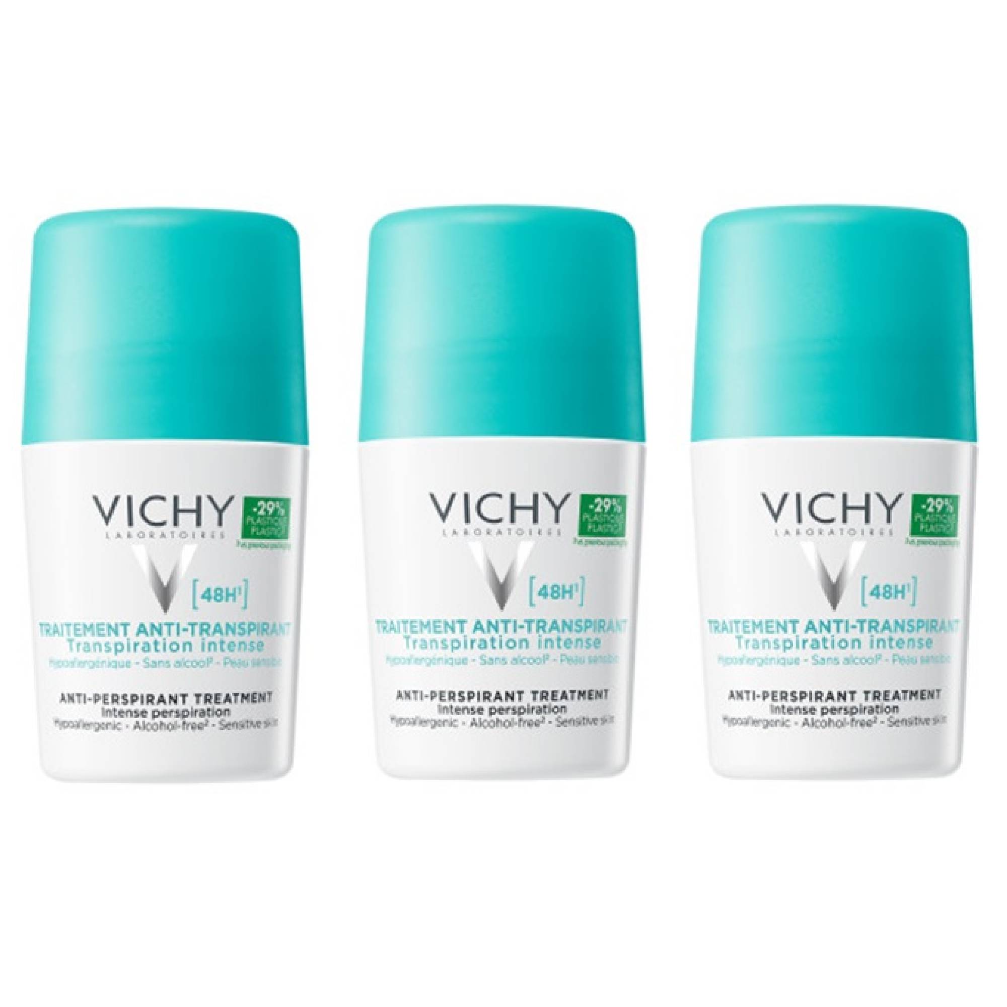 Vichy, antyperspirant przeciw intensywnemu poceniu 48h, 3 x 50 ml zdjęcie