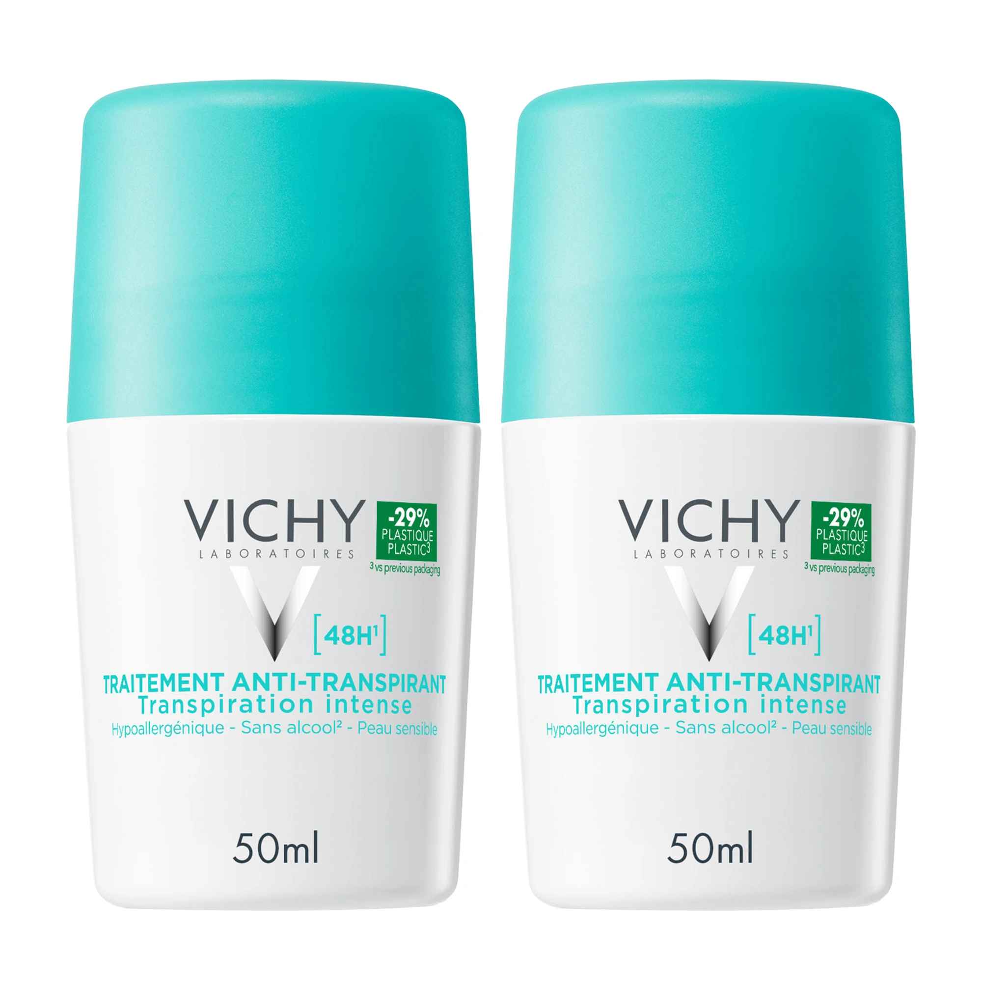 Vichy, antyperspirant przeciw intensywnemu poceniu 48h, 2 x 50 ml zdjęcie