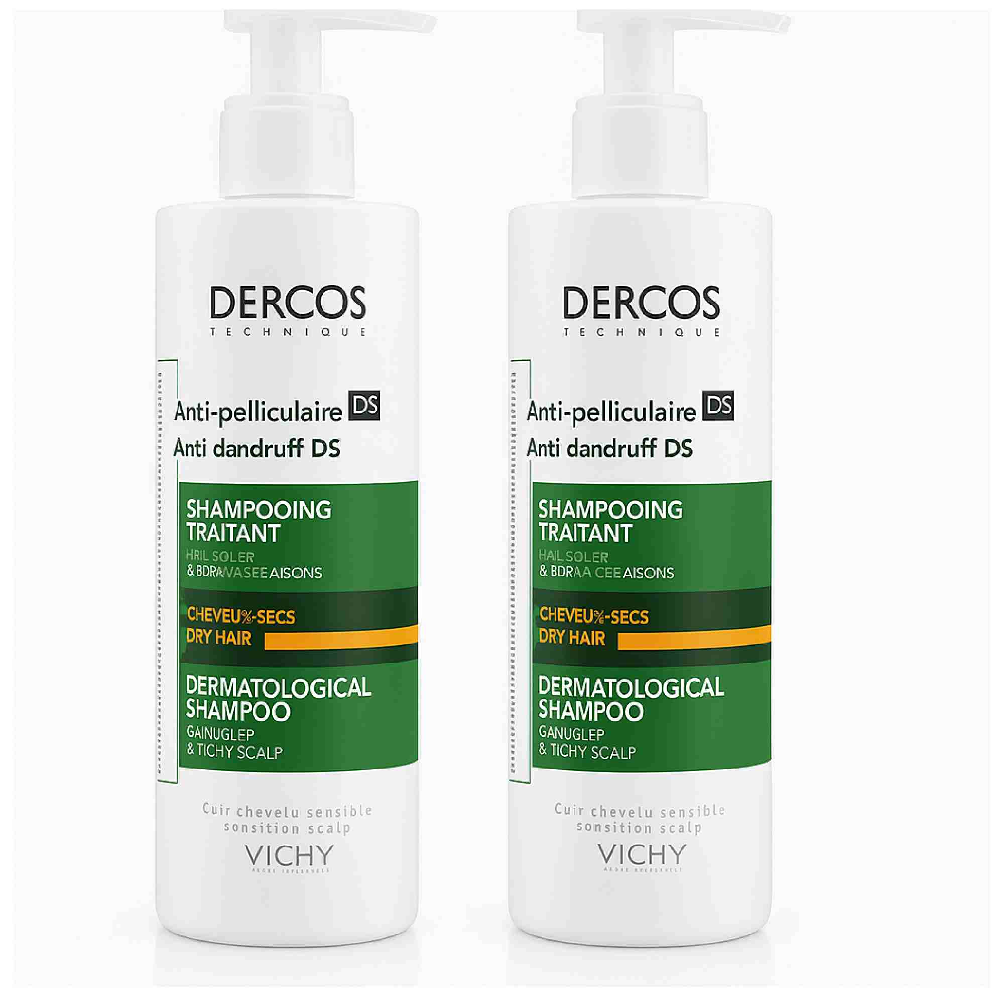 Vichy Dercos, szampon przeciwłupieżowy włosy suche, 2 x 390 ml zdjęcie