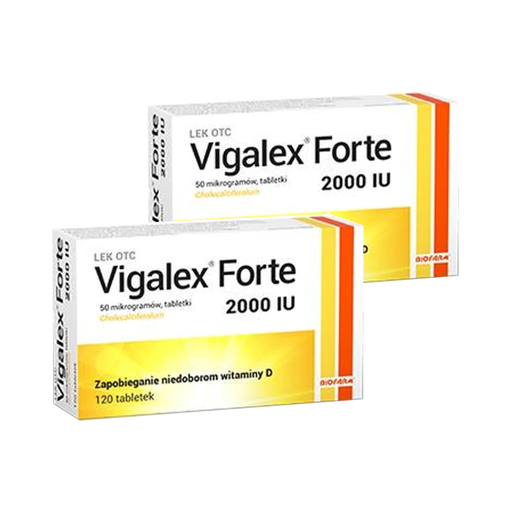 Vigalex Forte, 2000 IU, tabletki, 2 x 20 sztuk zdjęcie