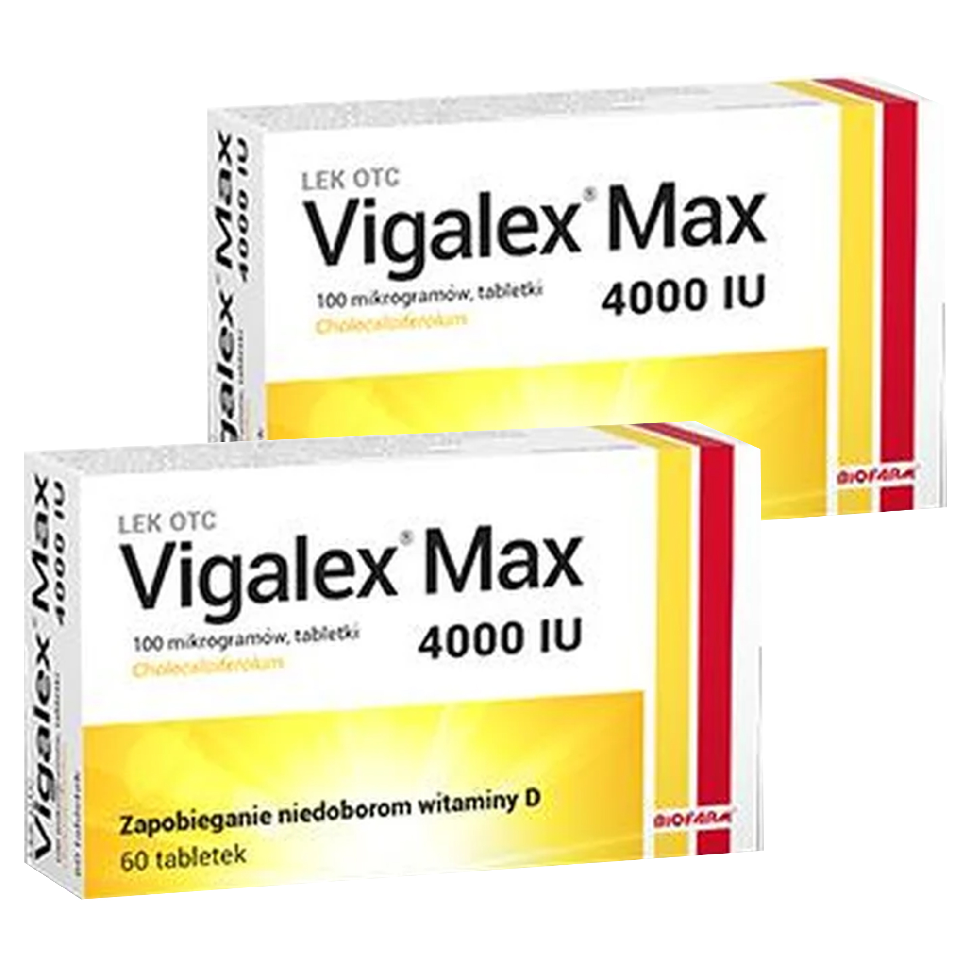 Vigalex Max, 4000 IU, tabletki, 2 x 60 sztuk zdjęcie