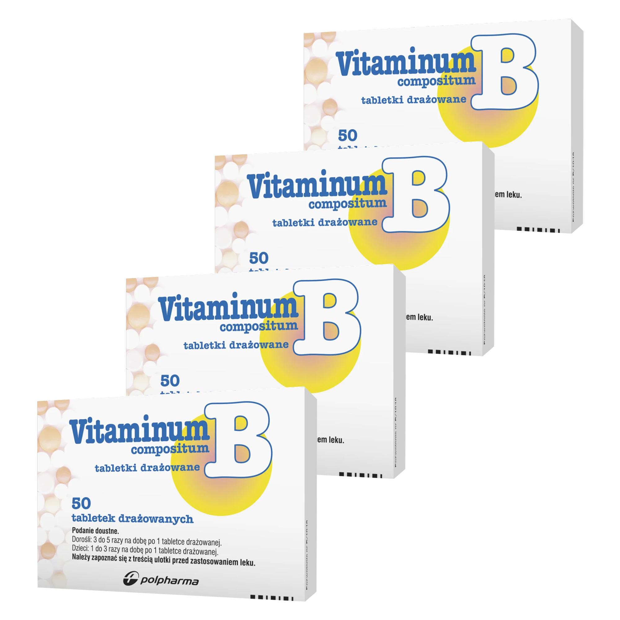 Vitaminum B compositum, tabletki drażowane, 4 x 50 sztuk zdjęcie