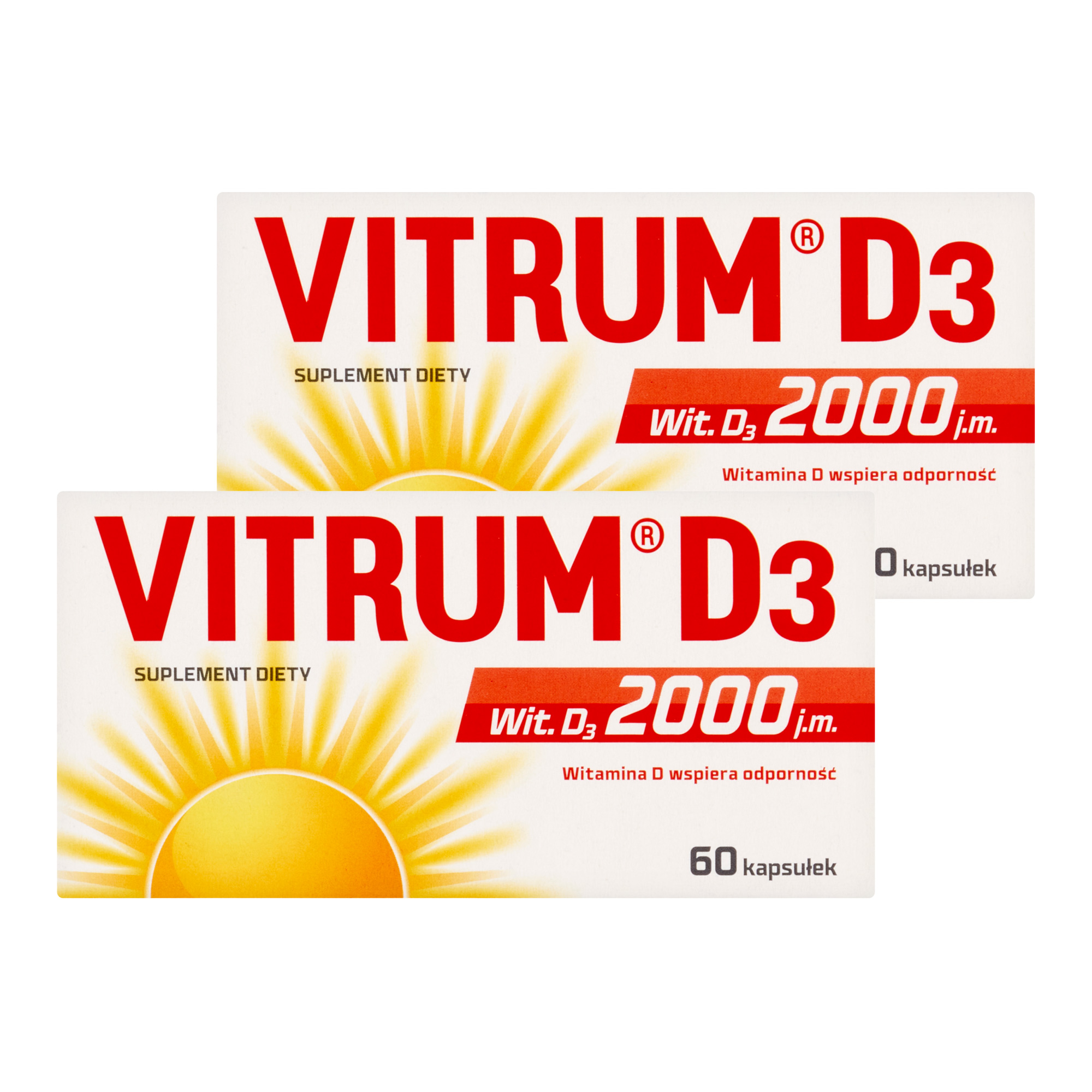 Vitrum D3 Forte, kapsułki, 2 x 60 sztuk zdjęcie