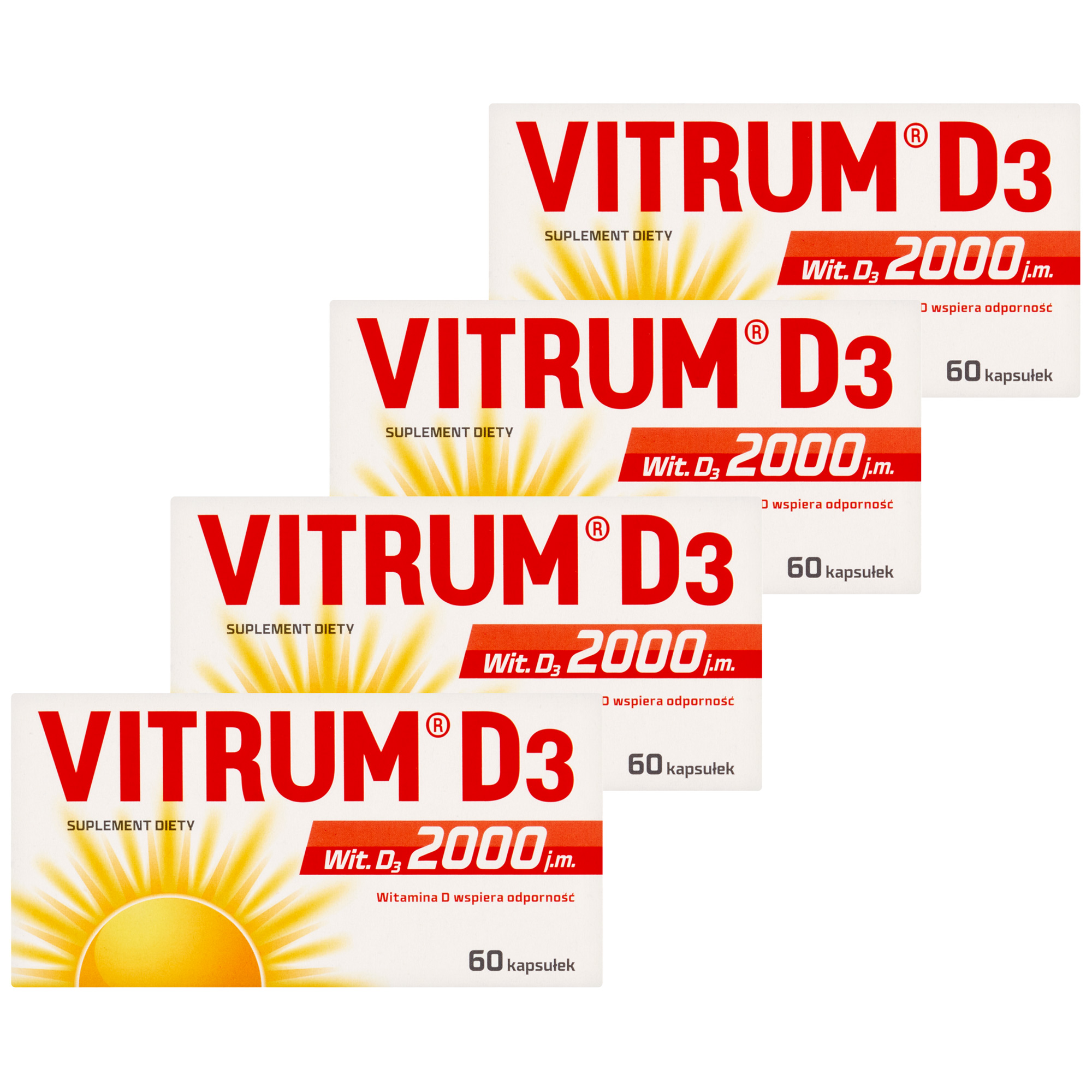 Vitrum D3 Forte, kapsułki, 4 x 60 sztuk zdjęcie