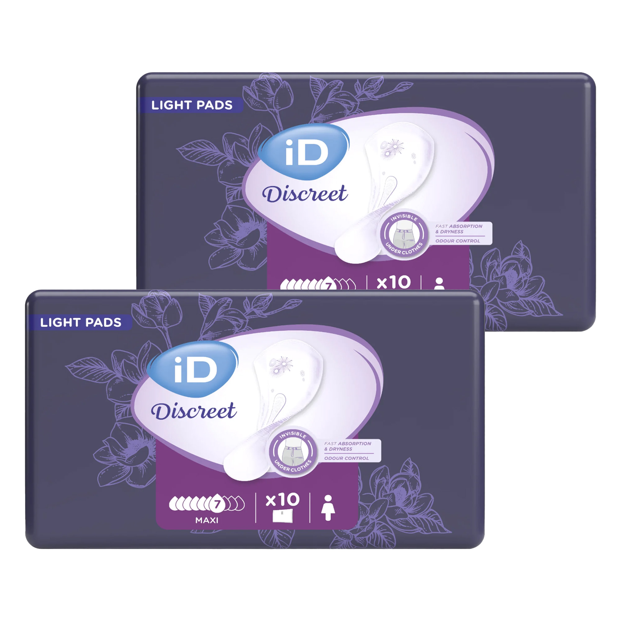 Wkładki iD Discreet Maxi, 2 x 10 sztuk zdjęcie