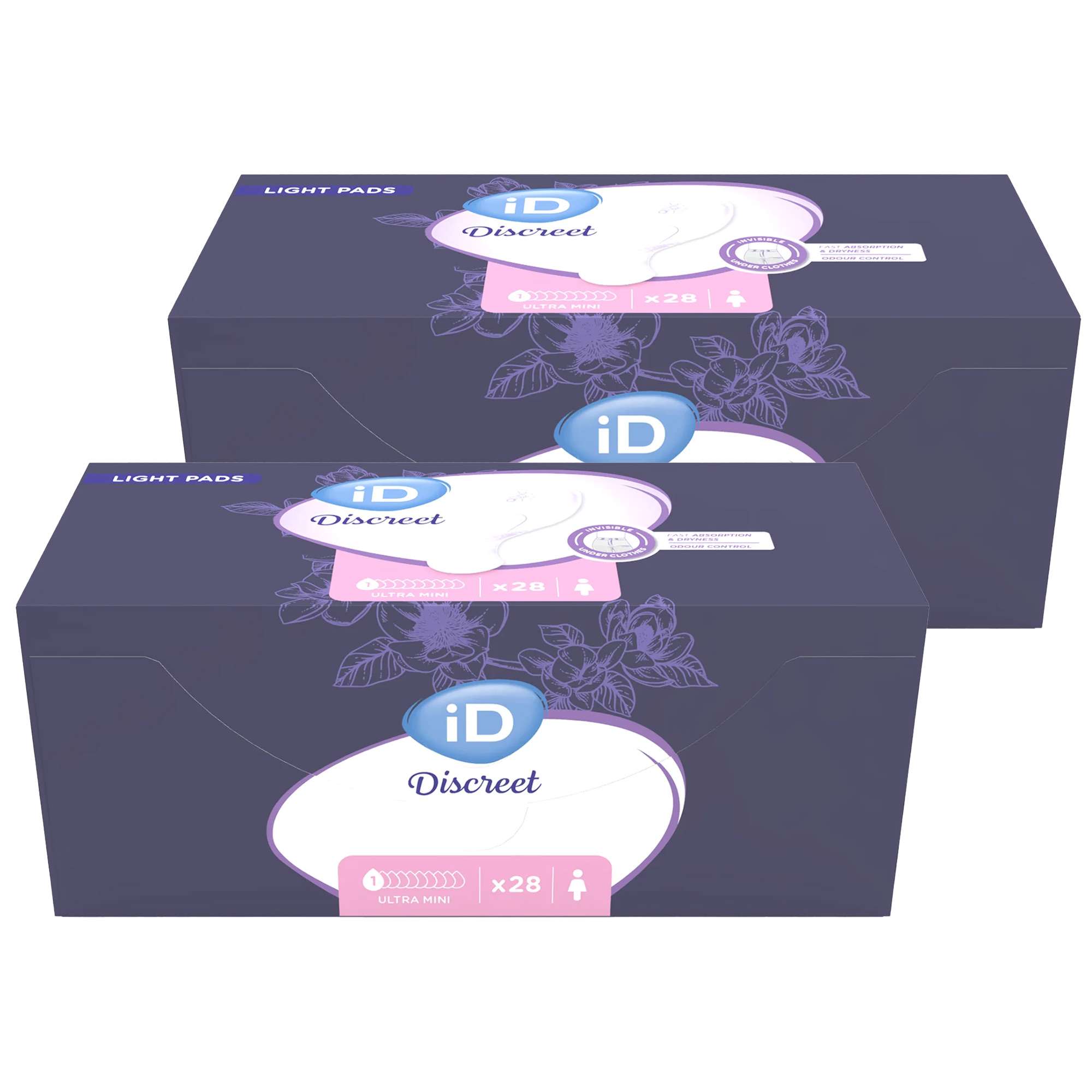 Wkładki urologiczne iD Discreet Ultra Mini, 2 x 28 sztuk zdjęcie